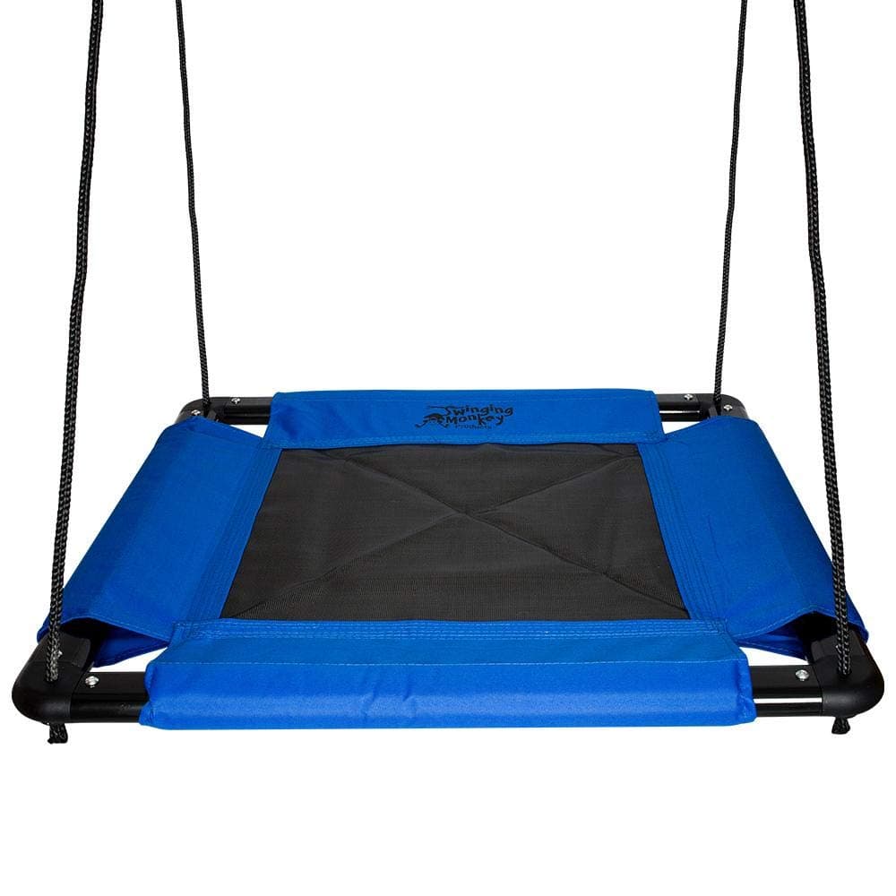 32" Square Platform Swing, Blue, Superior Tree Swing, Heavy Duty Materials, Family Swing, Great Gift for Kids
