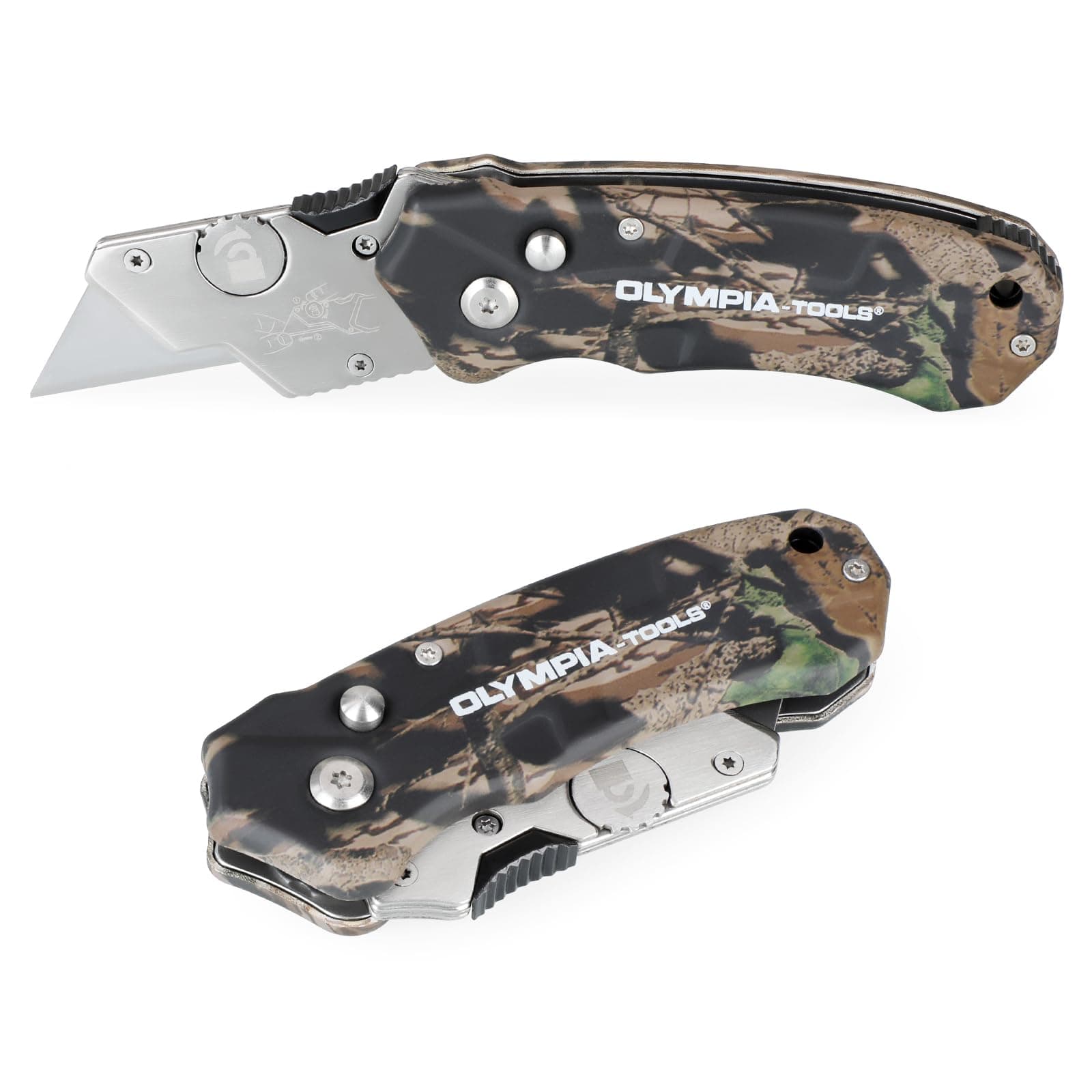 Knife Folding Camo Utility Green