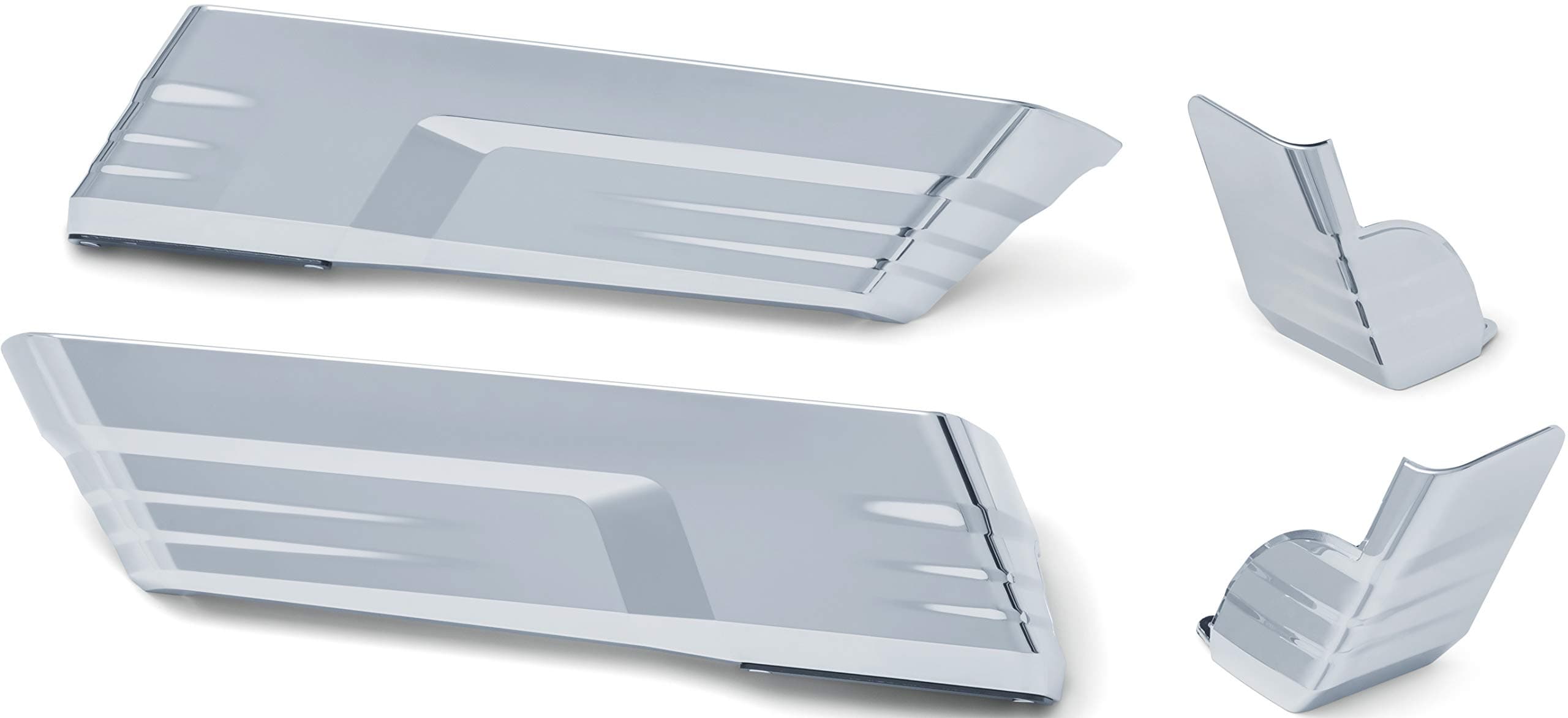 Kuryakyn 7190 Motorcycle Accent Accessory: Speedform Saddlebag Extensions for 2014-19 Harley-Davidson Touring Motorcycles, Chrome, 1 Pair