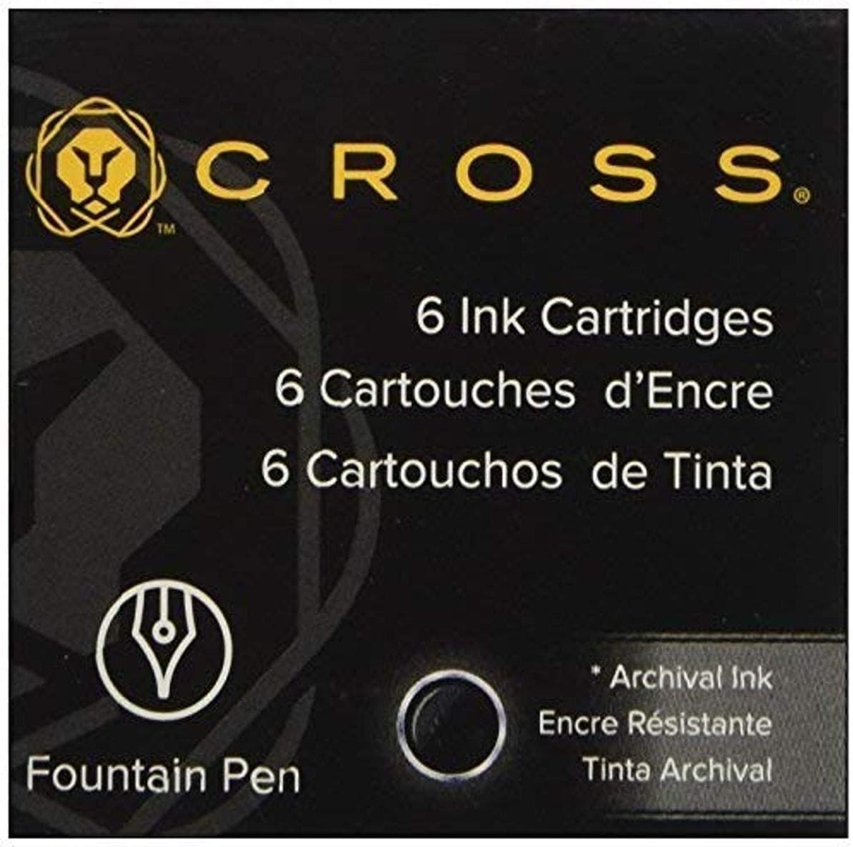 Cross Refill 6-Pack Black Ink