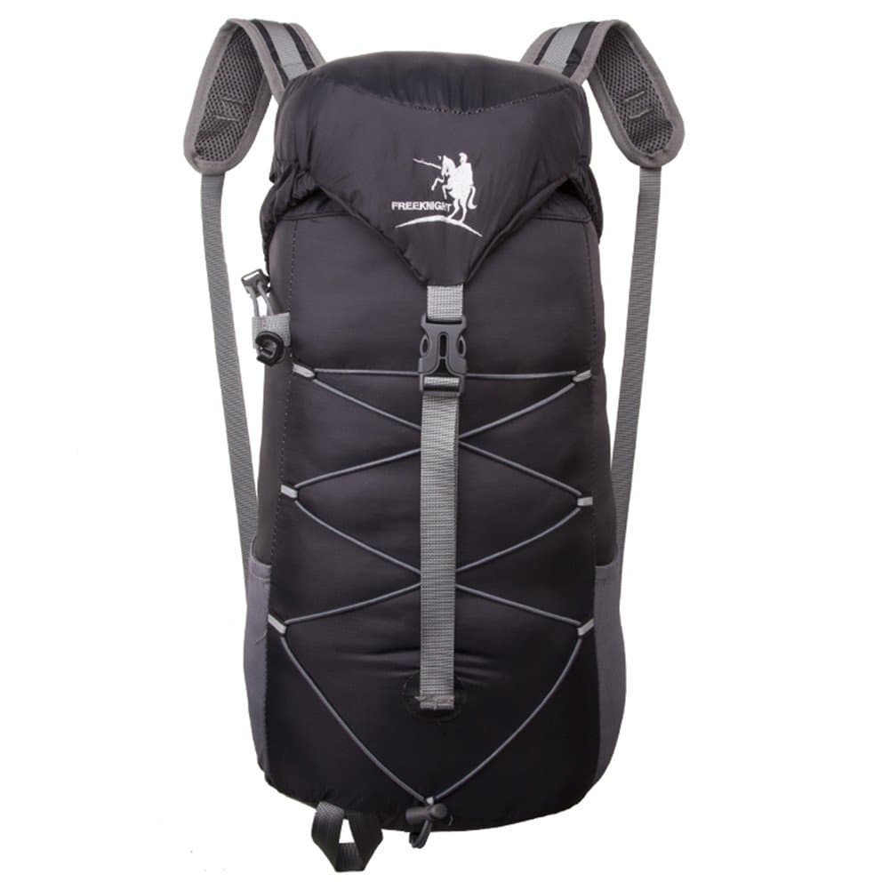 Packable Water Resistant Handy Lightweight Nylon Folable Travel Backpack Dayback Hiking Bag Unisex Bag Black