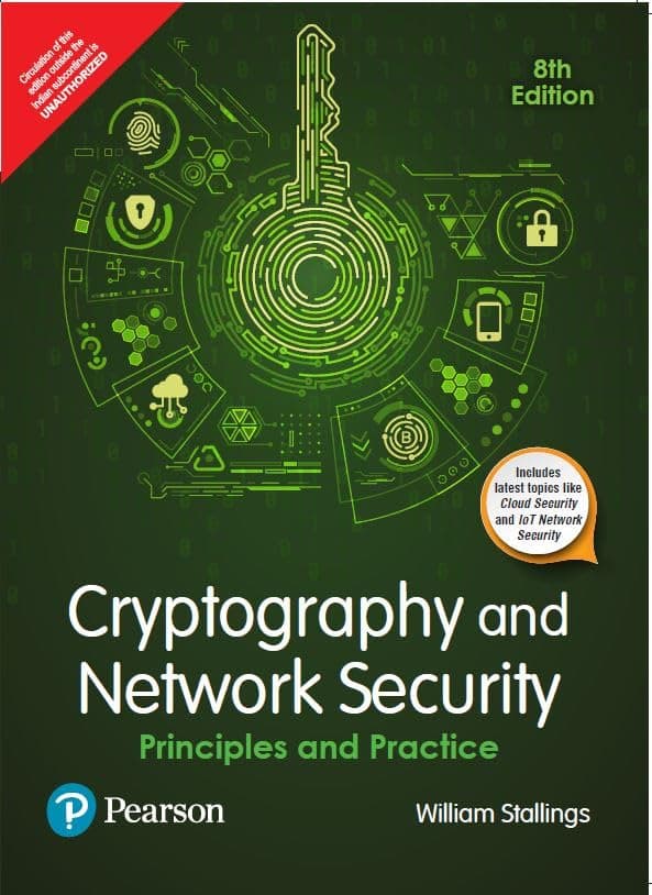Pearson Cryptography and Network Security Principles and Practice, 8th Edition - Pearson