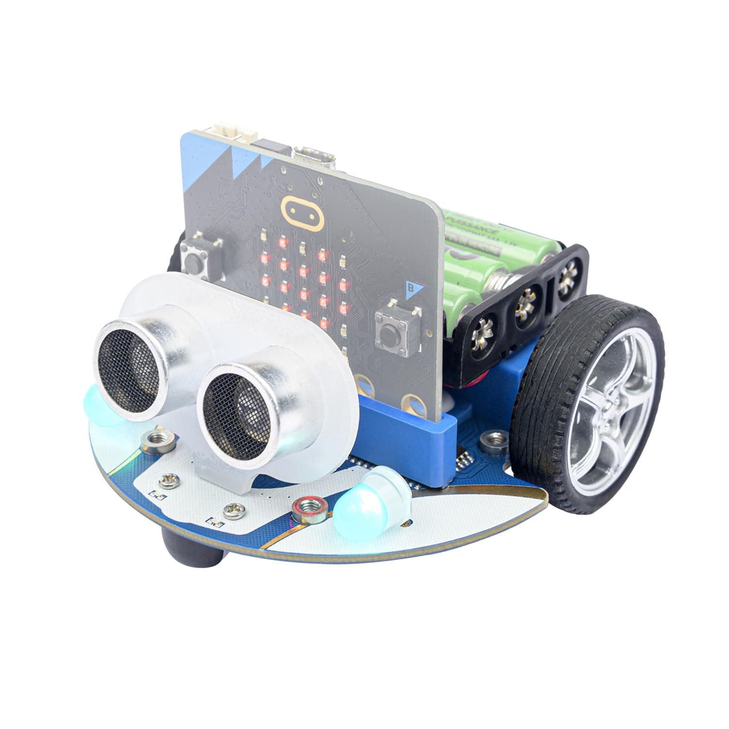 EF ELECFREAKS Microbit Smart Cutebot Kit for Kids BBC Micro:bit DIY Programmable Robot Car for STEM Education School Student Project(Without Micro:bit)