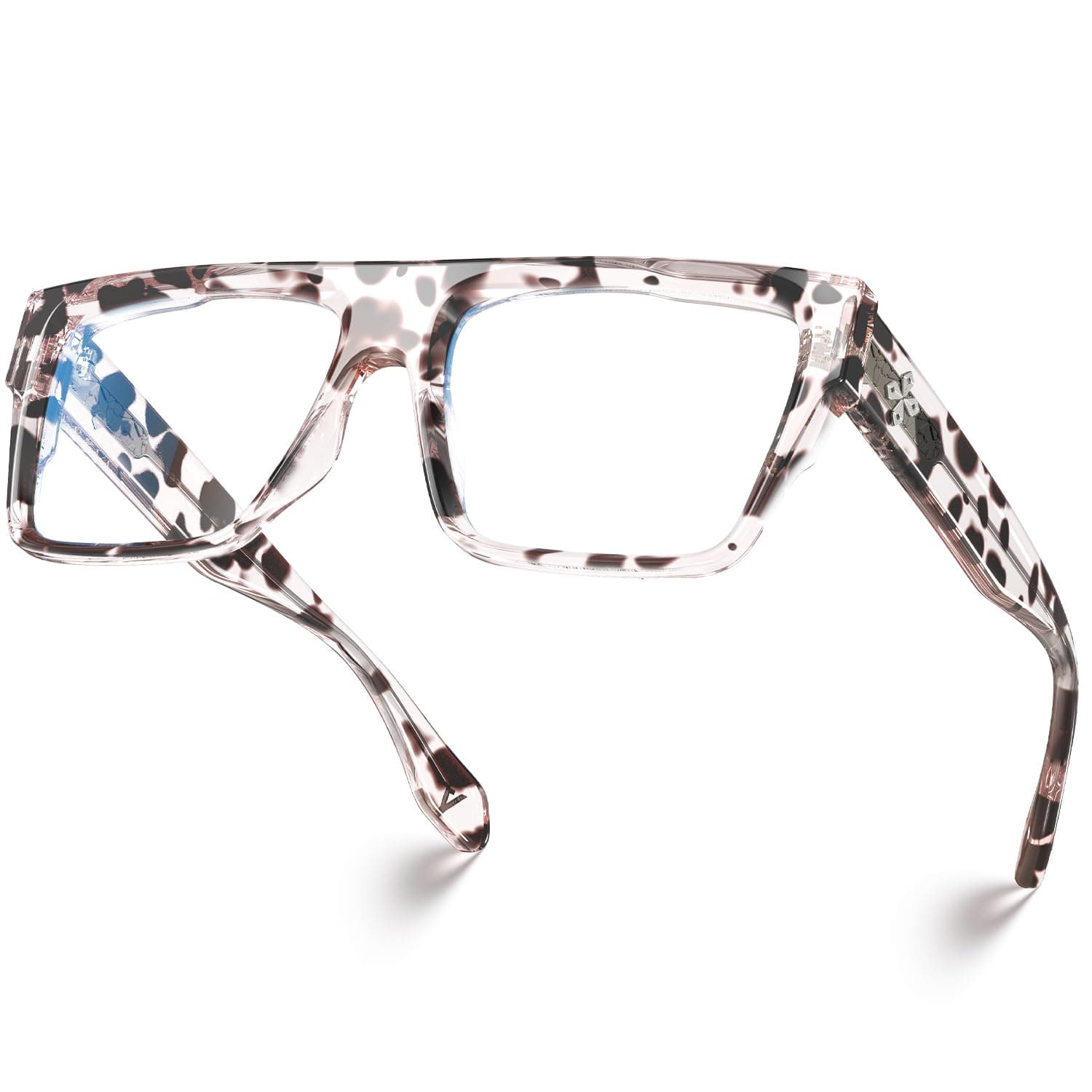 Chunky Square Trendy Blue Light Blocking Glasses TR90 with Preppy Look for Women Men ALBA