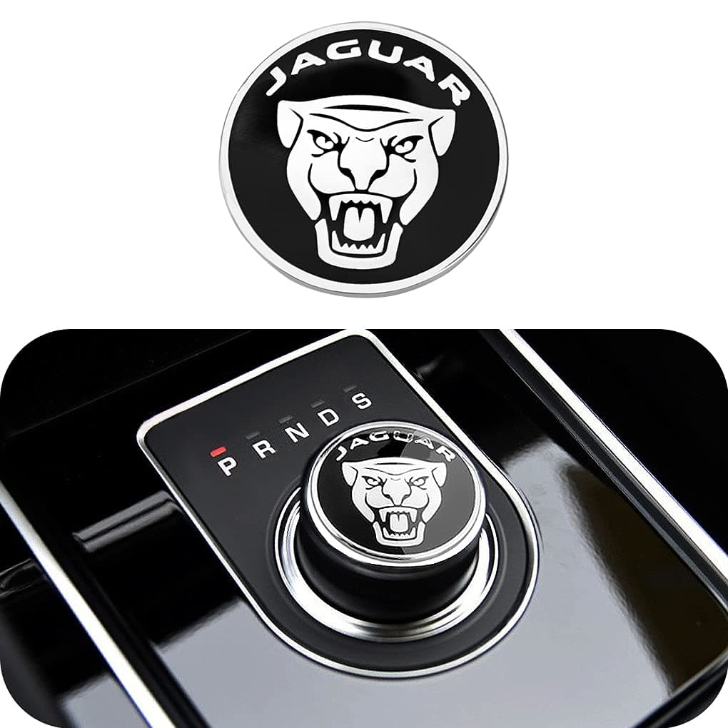 LDYFC Sport Style Panel Frame Cover Trim Accessories Gear Shift Knob Cover Trim Compatible for Jaguar XF XE XJ F-Pace(Black)