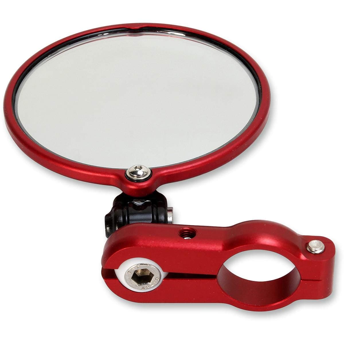 CRG Hindsight LS (Lane Splitter) Left Side Bar End Mirror - Red HSLS302L