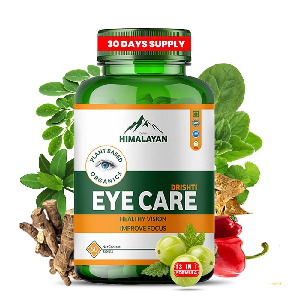 – Plant Based Eye Support Supplement Herbal Blend of Lutein Zeaxanthin & Bilberry Extract Support Eye Health Vision & Promote Retinal Health - 60 Tablets