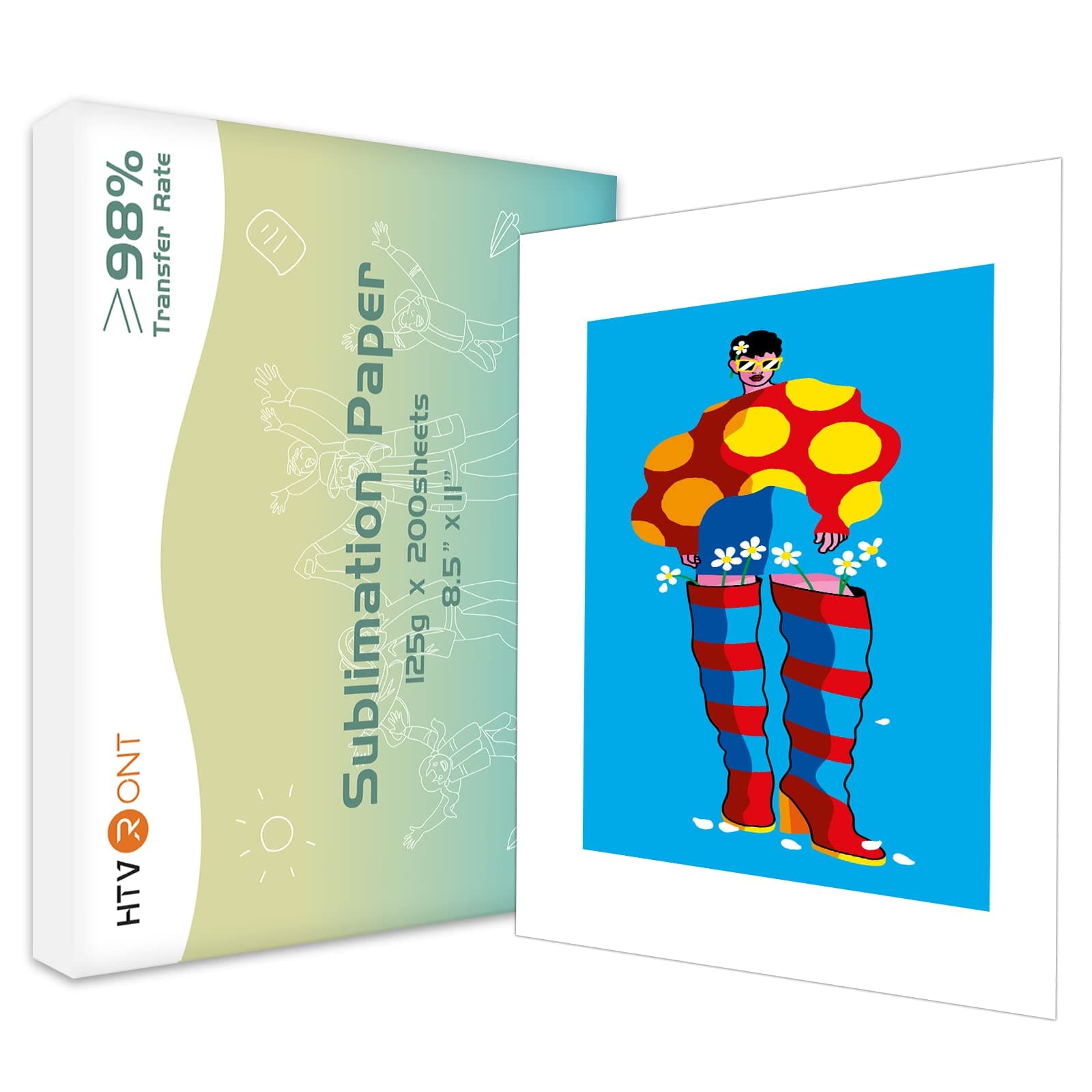- HTVRONT Sublimation Paper 8.5 x 11 Inch - 200 Sheets Transfer Paper for Inkjet Printer, Heat Transfer Paper for Tumblers, Mugs, T-shirts and More