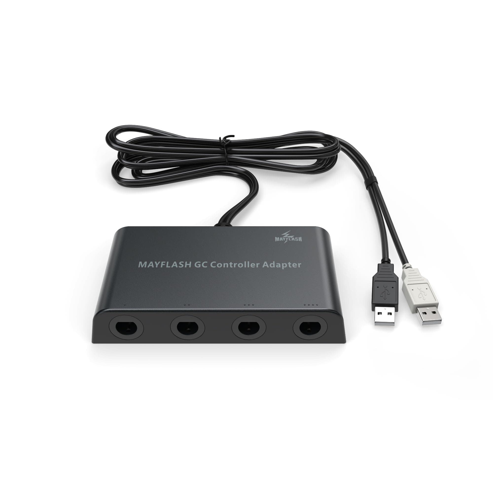 MAYFLASH GameCube Controller Adapter for Wii U, PC USB and Switch/Switch 2, 4 Ports