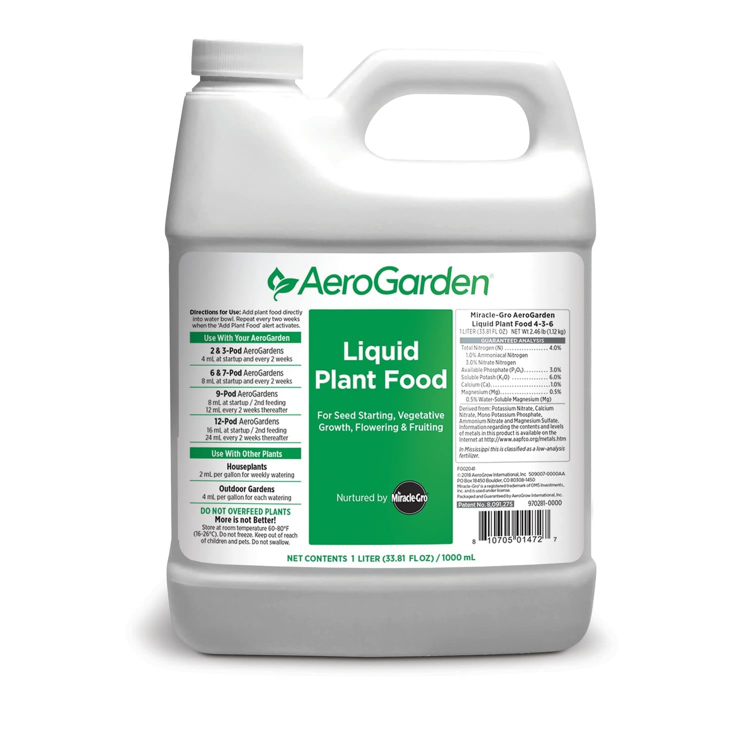 MiracleGro AeroGarden 1Quart Liquid Nutrients