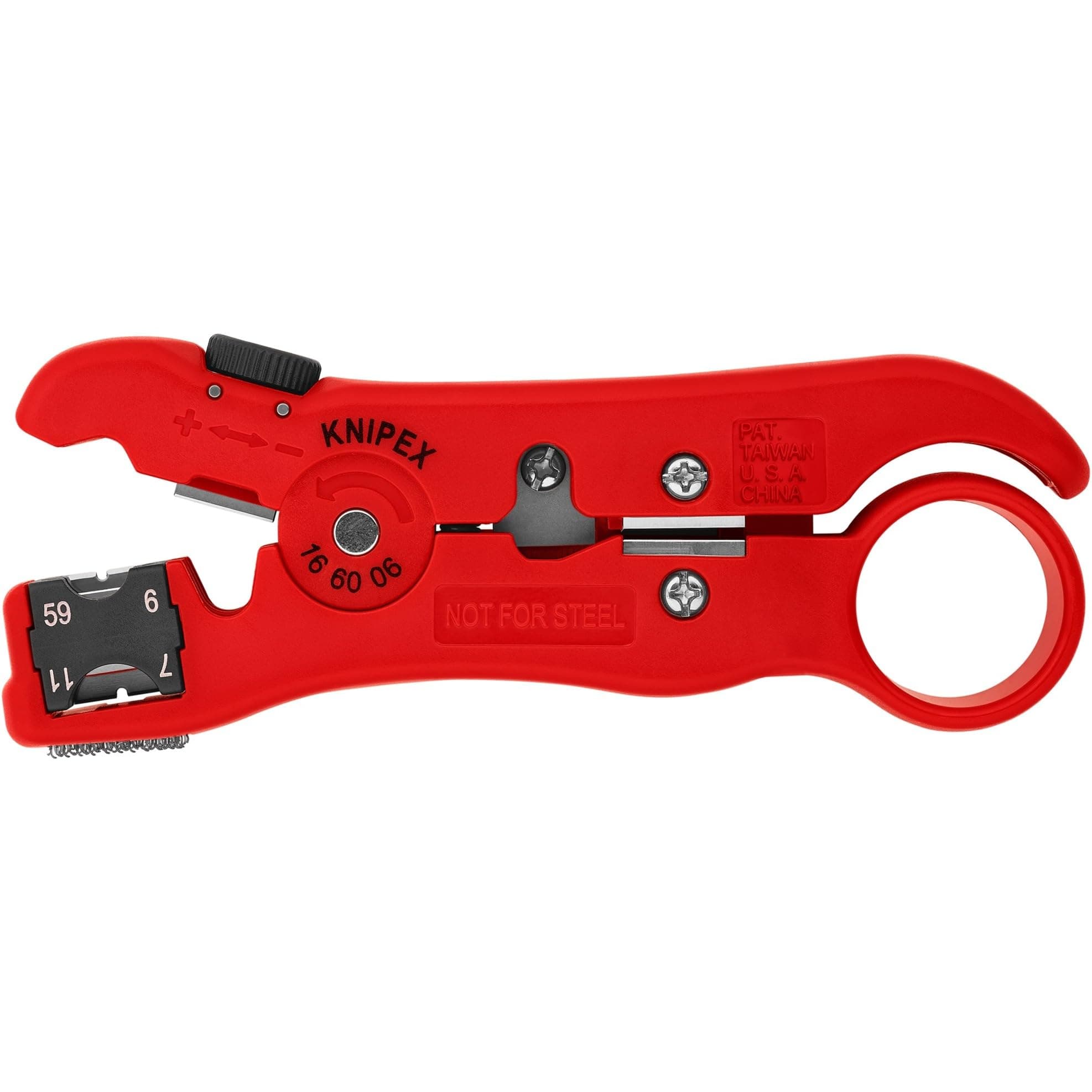 Knipex 16 60 06 SB Stripping Tool for coax cables and data cable 4,92" in blister packaging