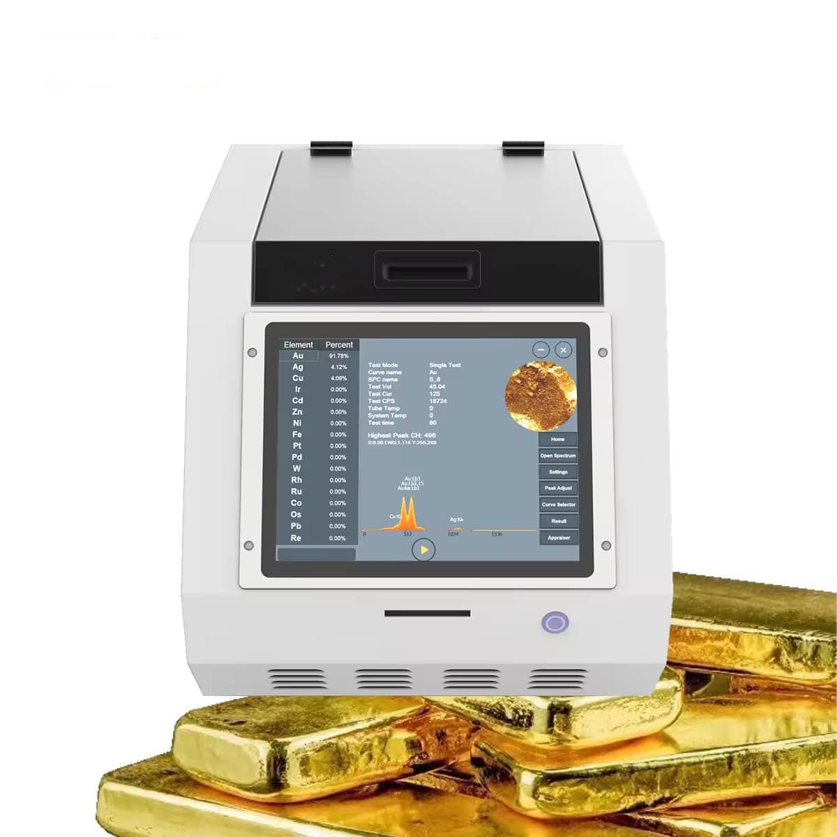 XRF Gold Purity Density Testing Machine Gold Silver Copper Platinum Palladium Test