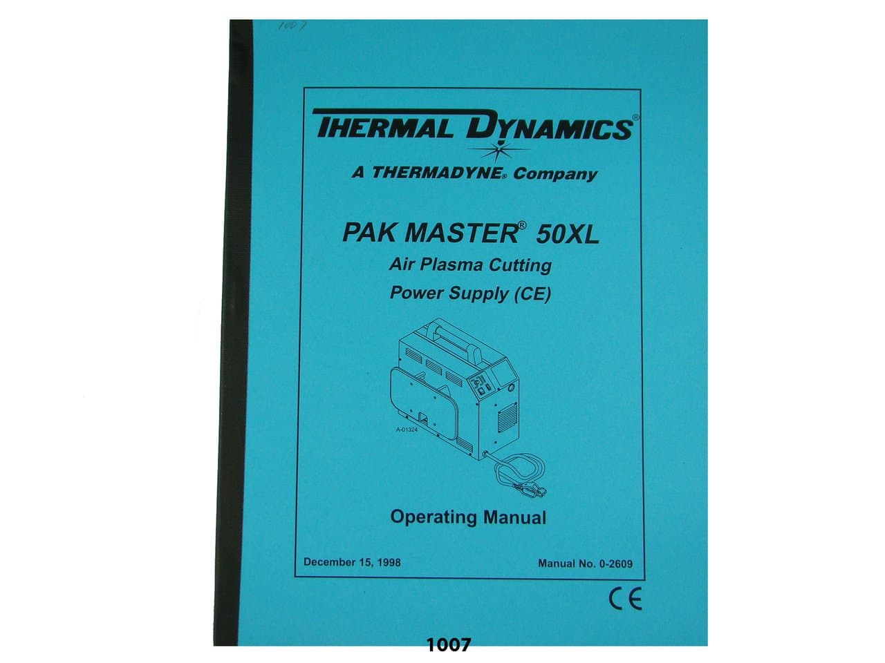 Thermal Dynamics Pakmaster 50 XL Plasma Cutter CE Operating Manual