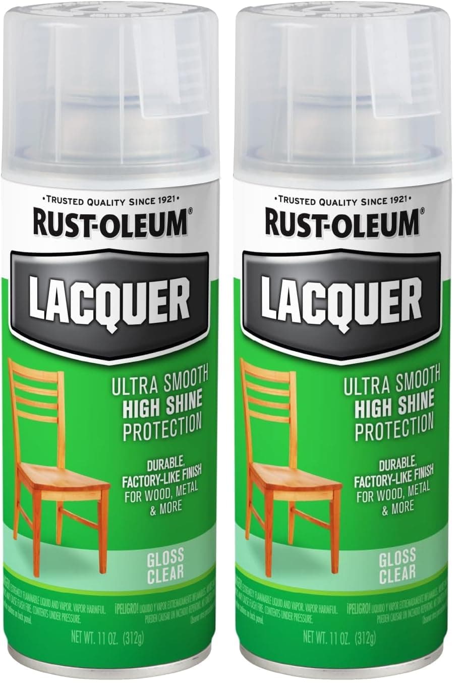 Rust-Oleum 1906830 Lacquer Spray, 11-Ounce, Gloss Clear (Pack of 2)