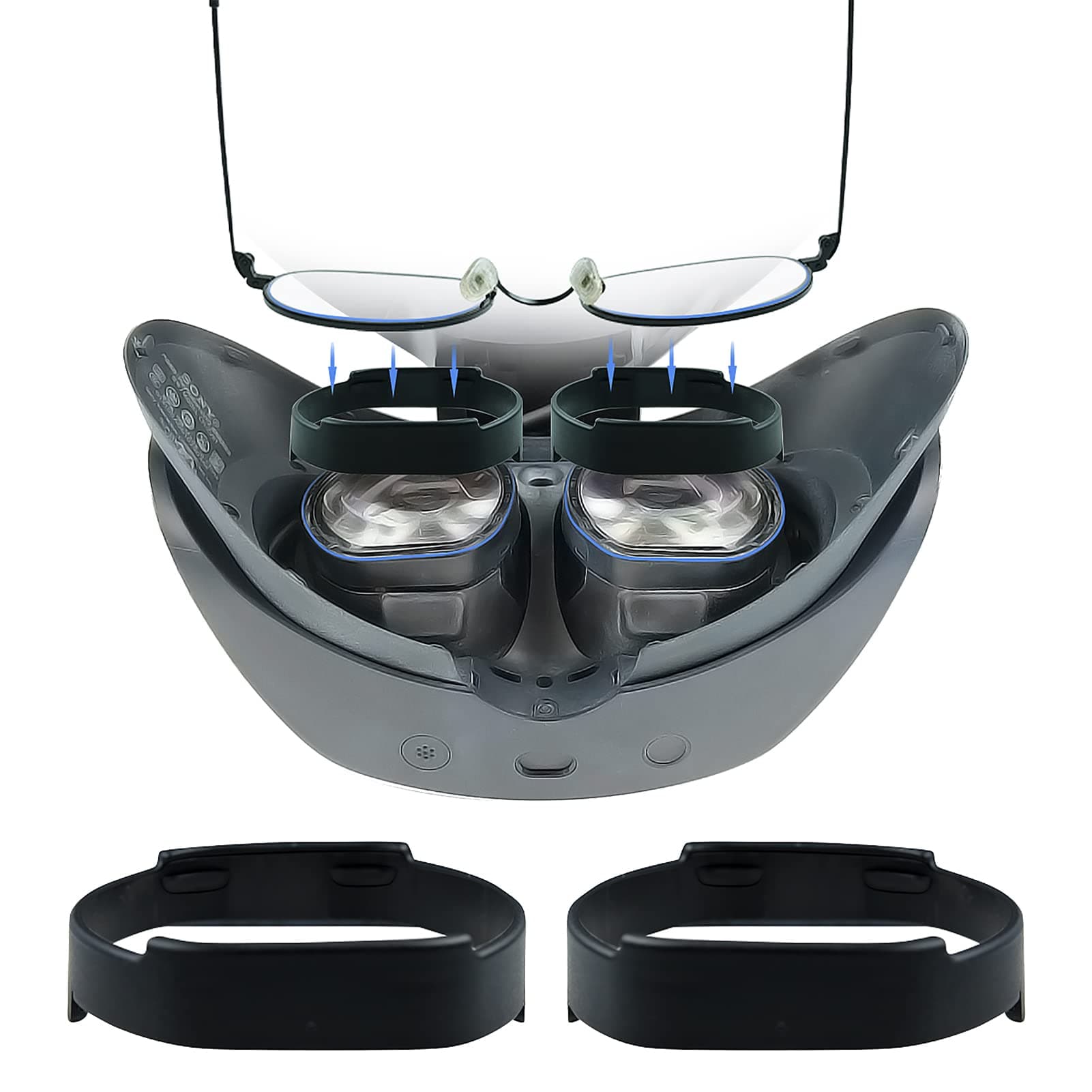 Glasses Spacer Protector for PSVR 2 Lens Anti-Scratch Ring glasses bumper Protecting Myopia Glasses from Scratching VR Lens Protector Accessories Compatible for Playstation VR2