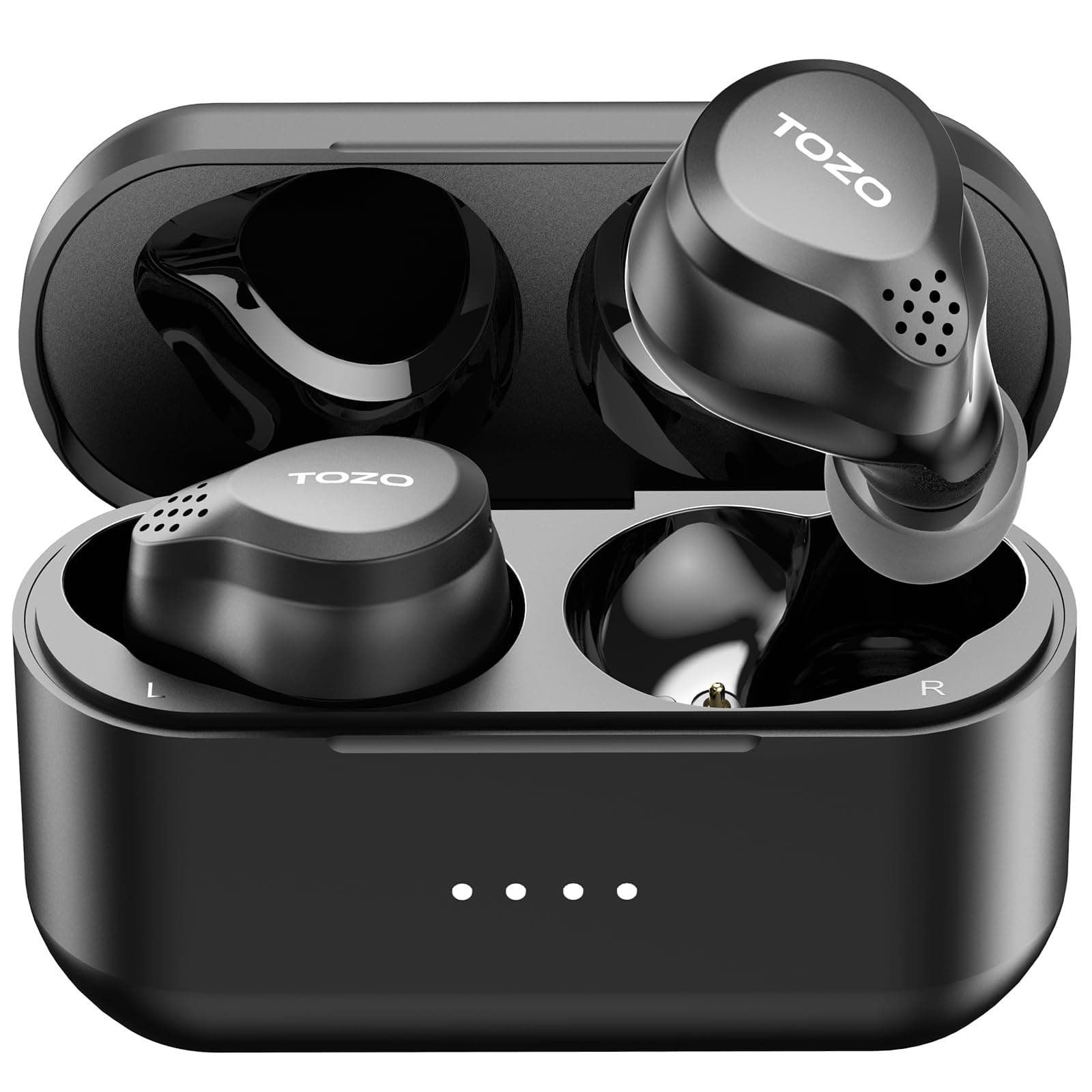 TOZO New NC7 All-Function Hybrid Active Noise Cancelling Wireless Earbuds, Bluetooth 5.3 Headphones with Ultra Long 72H Playtime, in-Ear Detection, App Customization, Immersive Sound Deep Bass Headset