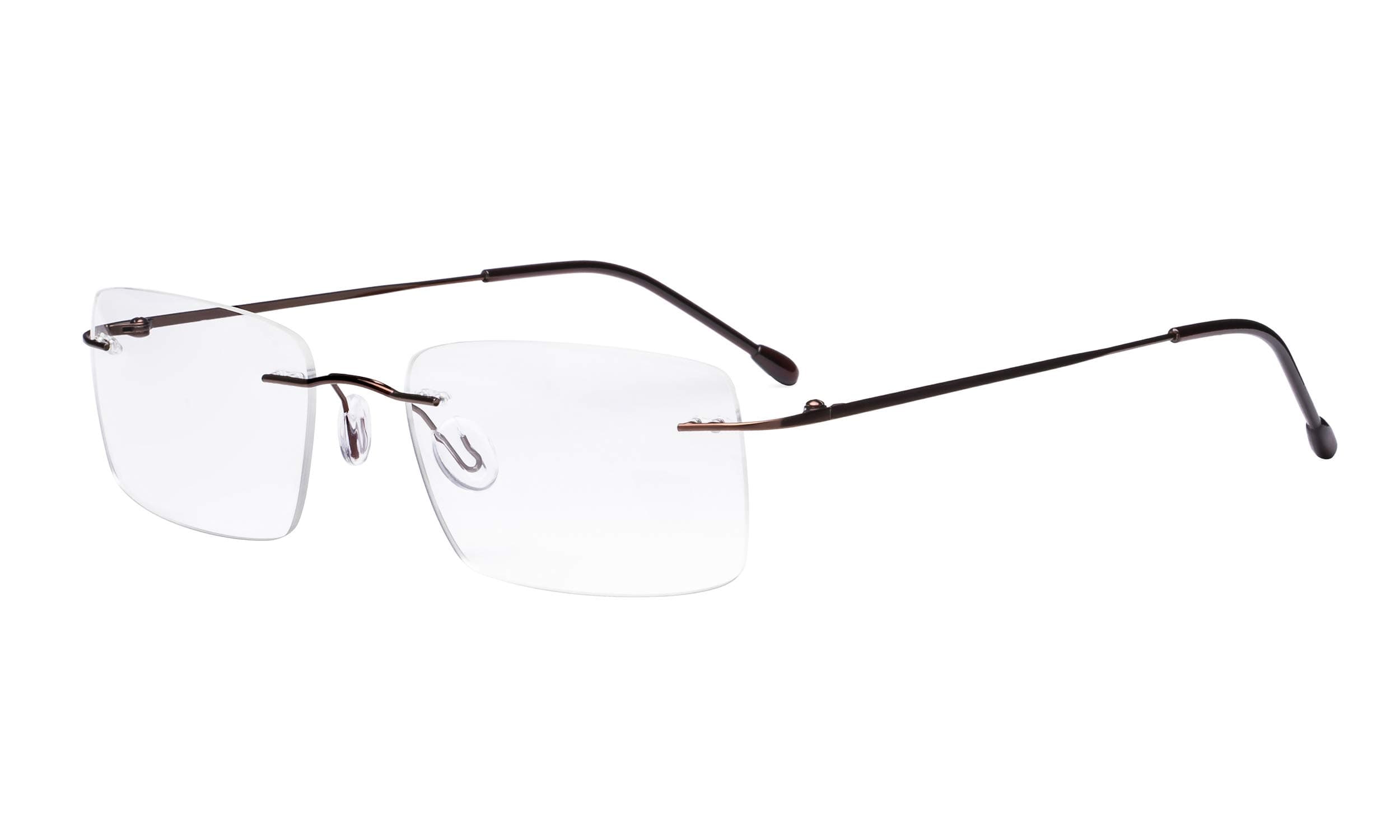 Eyekepper Frameless Reading Glasses for Men Reading - Rectangle Rimless Reader Eyeglasses