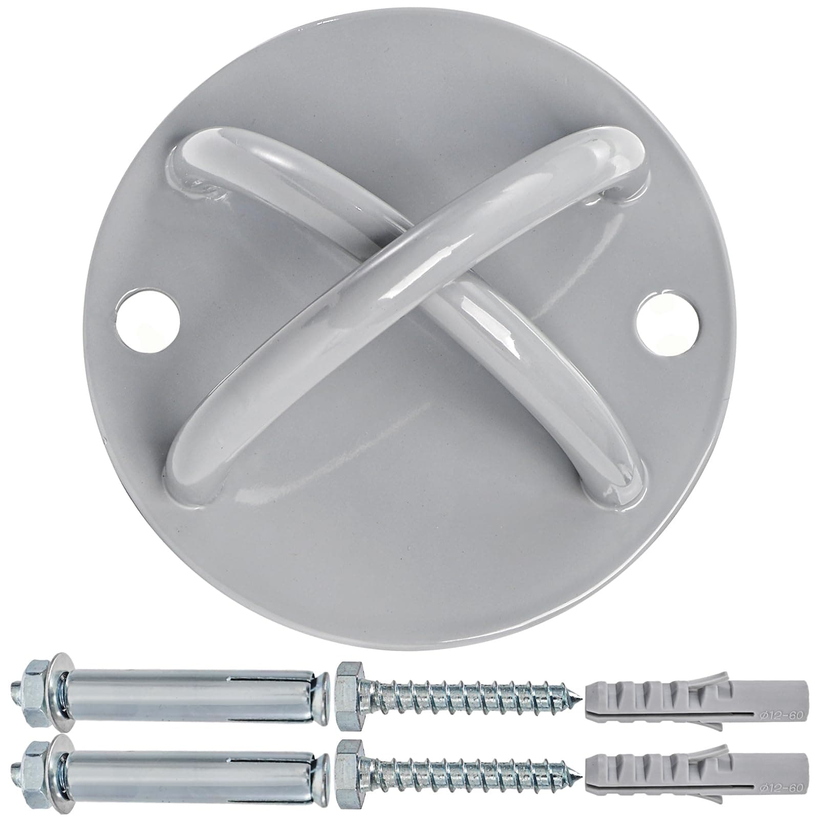 Wall Mount Bracket for Suspension Straps, Ceiling Anchor X Mount for Olympic Rings, Body Weight Strength Training Systems, Yoga Swings & Boxing Equipment