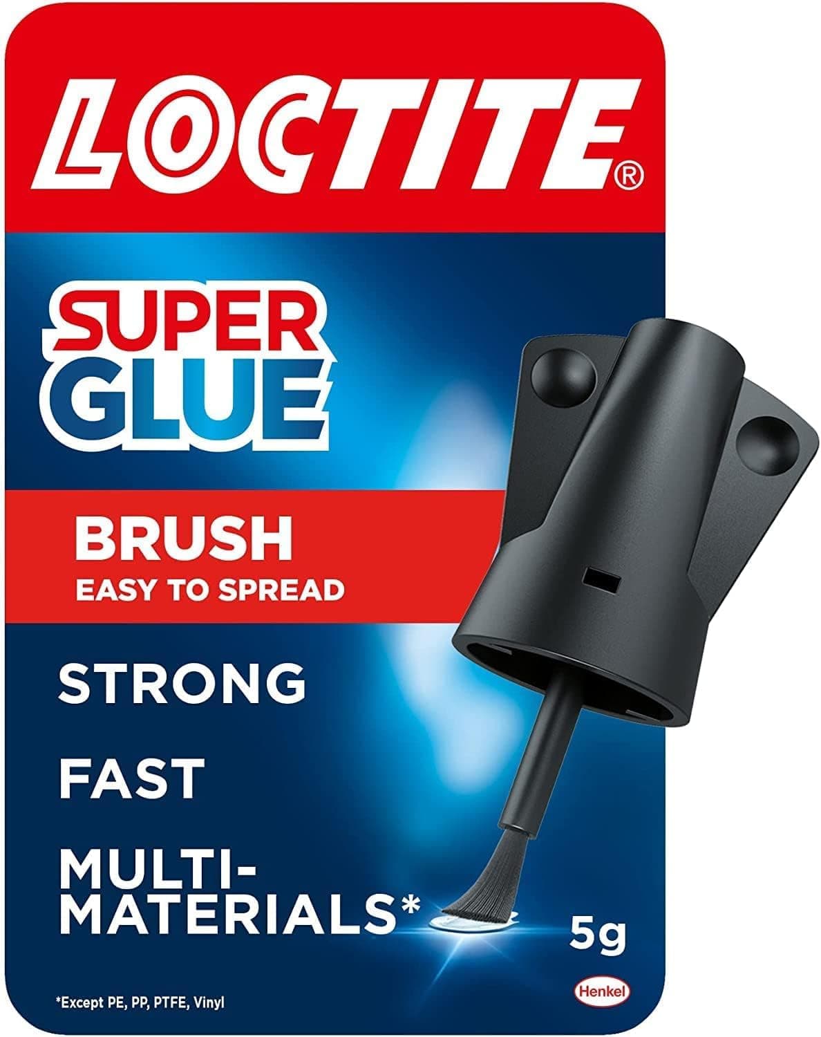Super Glue Brush On, Superglue with Applicator Brush, Fast-Drying Clear Glue for Metal, Plastic and More, Easy-To-Use Strong Glue with Easy-Open Cap, 1x5g