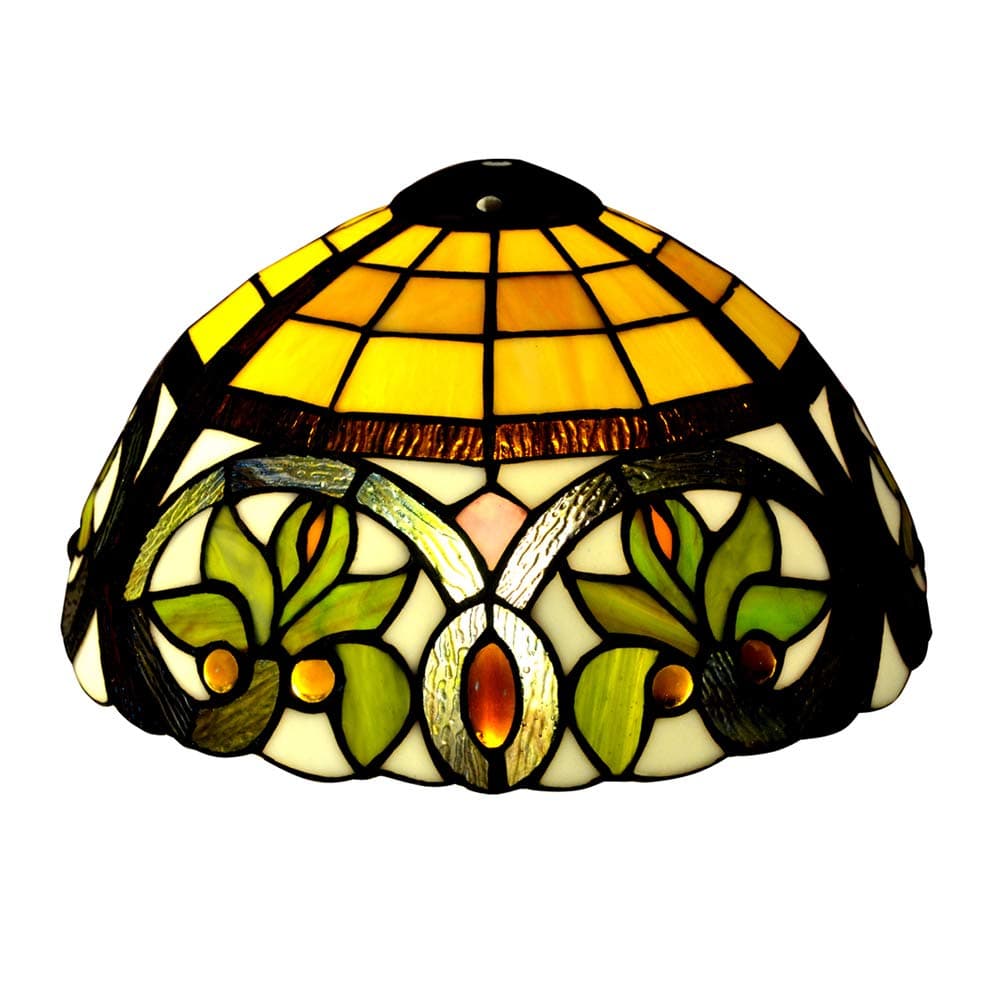 Premium Tiffany Style Flower Lampshade Replacement for Table Lamp, E-NTA045-U, Stained Glass, 11-5/8 Inch Diamater, Multi-Colored, Exclusion Accessories, Pack of 1 by NoBeiYi