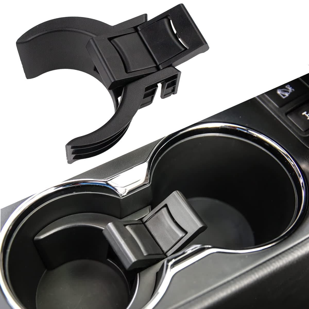 Cup Holder Insert Divider Compatible with Toyota Highlander 2014 2015 2016 2017 2018 2019 Year