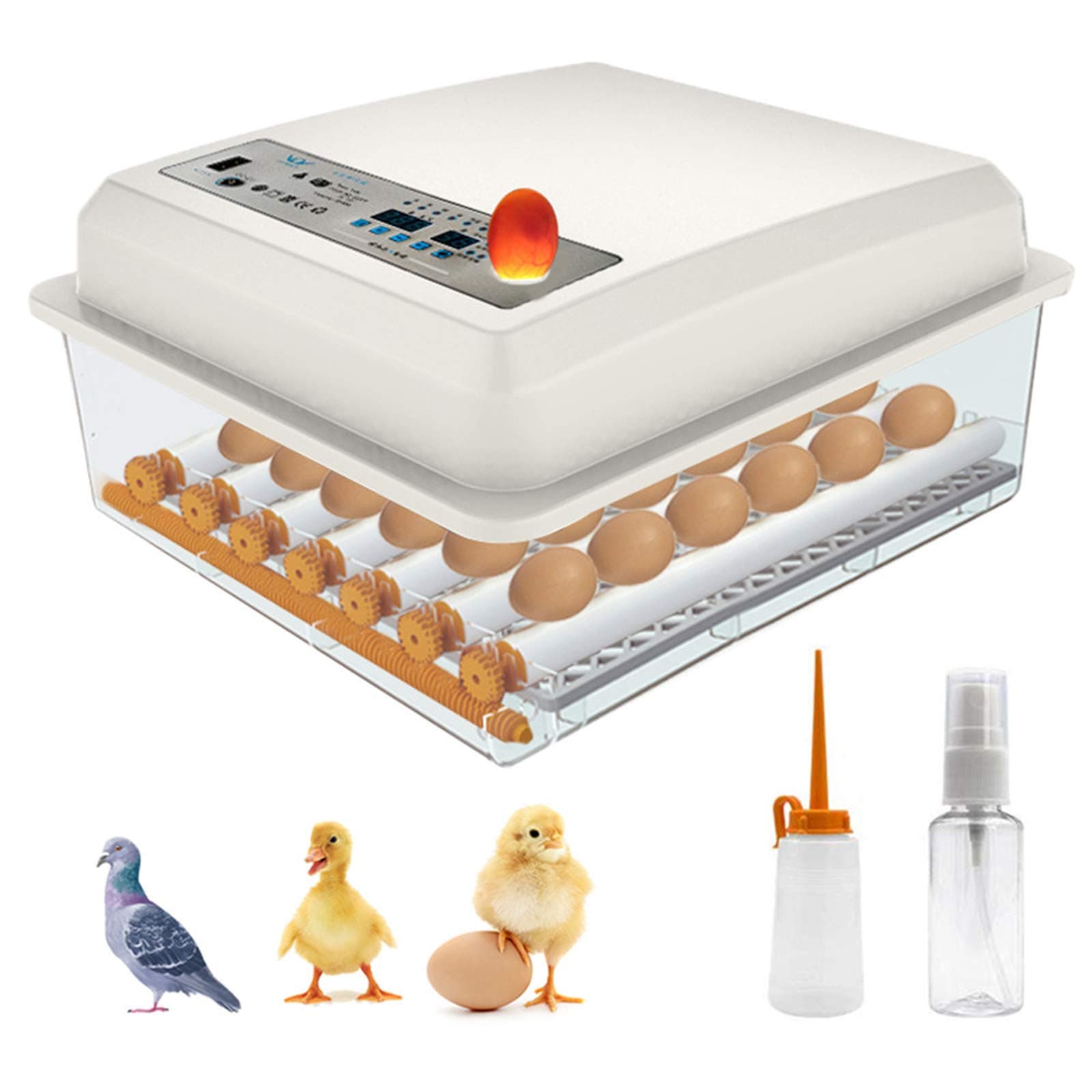 18 Mini Egg Incubator Digital Automatic Hatcher with Egg Turning for Chickens Ducks Goose Birds
