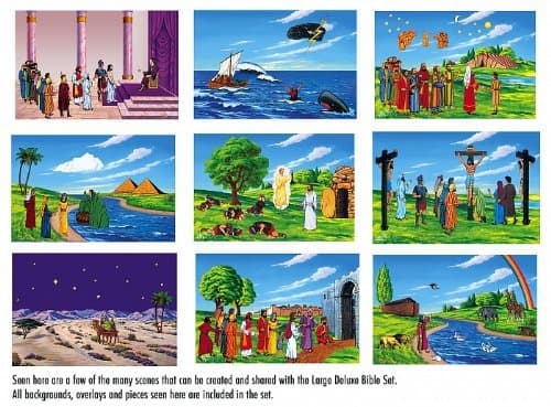 大型デラックスバイブルセット 英語版フランネルボードストーリー、ボーナスCD付