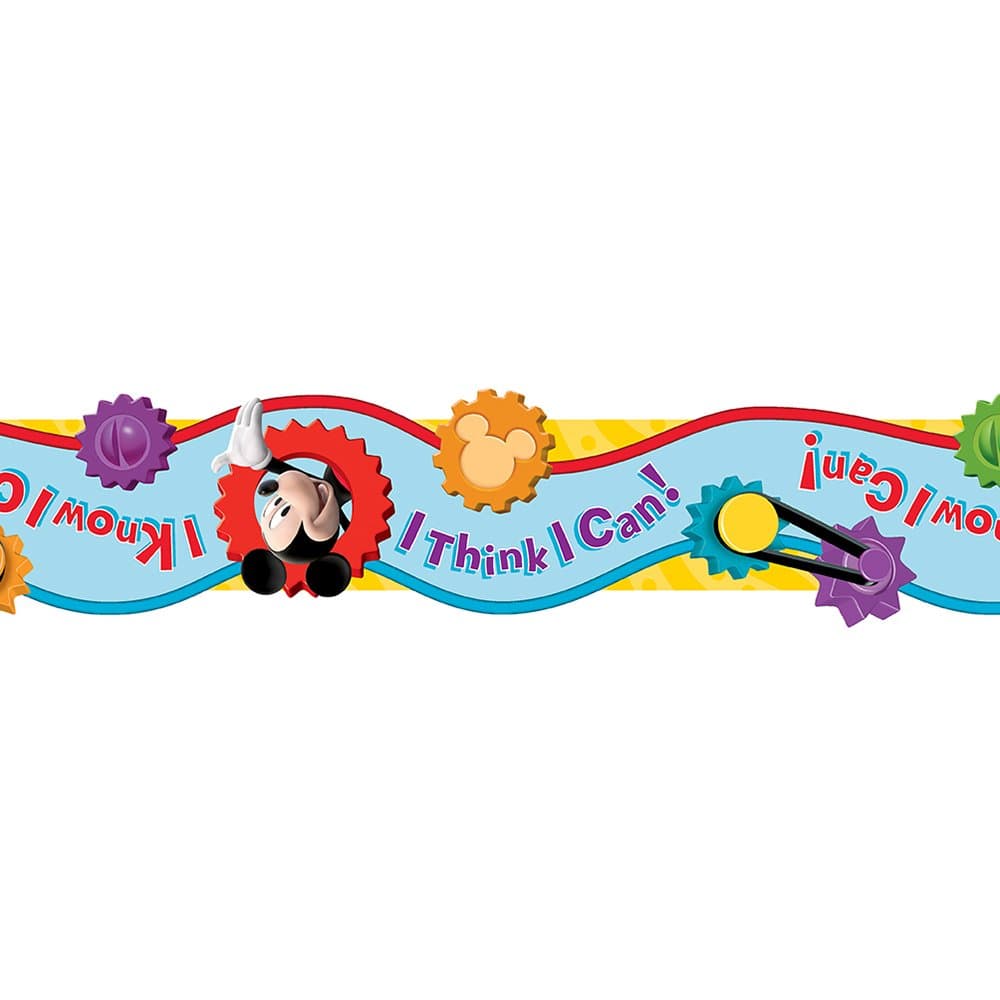Eureka I Think I Can Extra Wide Cut Deco Trim, Mickey Mouse Clubhouse, PreK - 12th Grade (EU-845209)