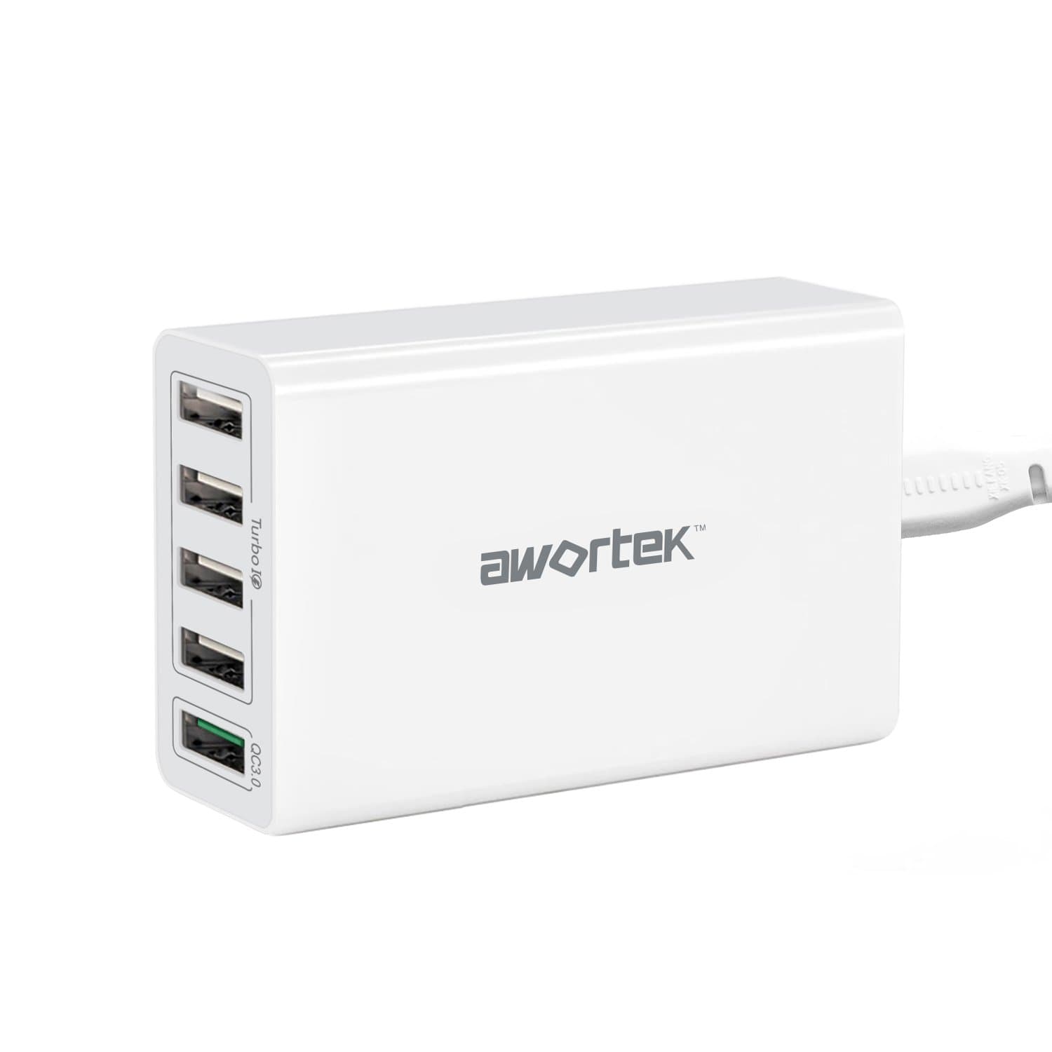 Quick USB Charge QC 3.0 5-Port 30W Wall Charger Desktop Charging Fast Charger and TurboIQ Technology For iPhone7/7plus iPhone iPad Samsung Galaxy