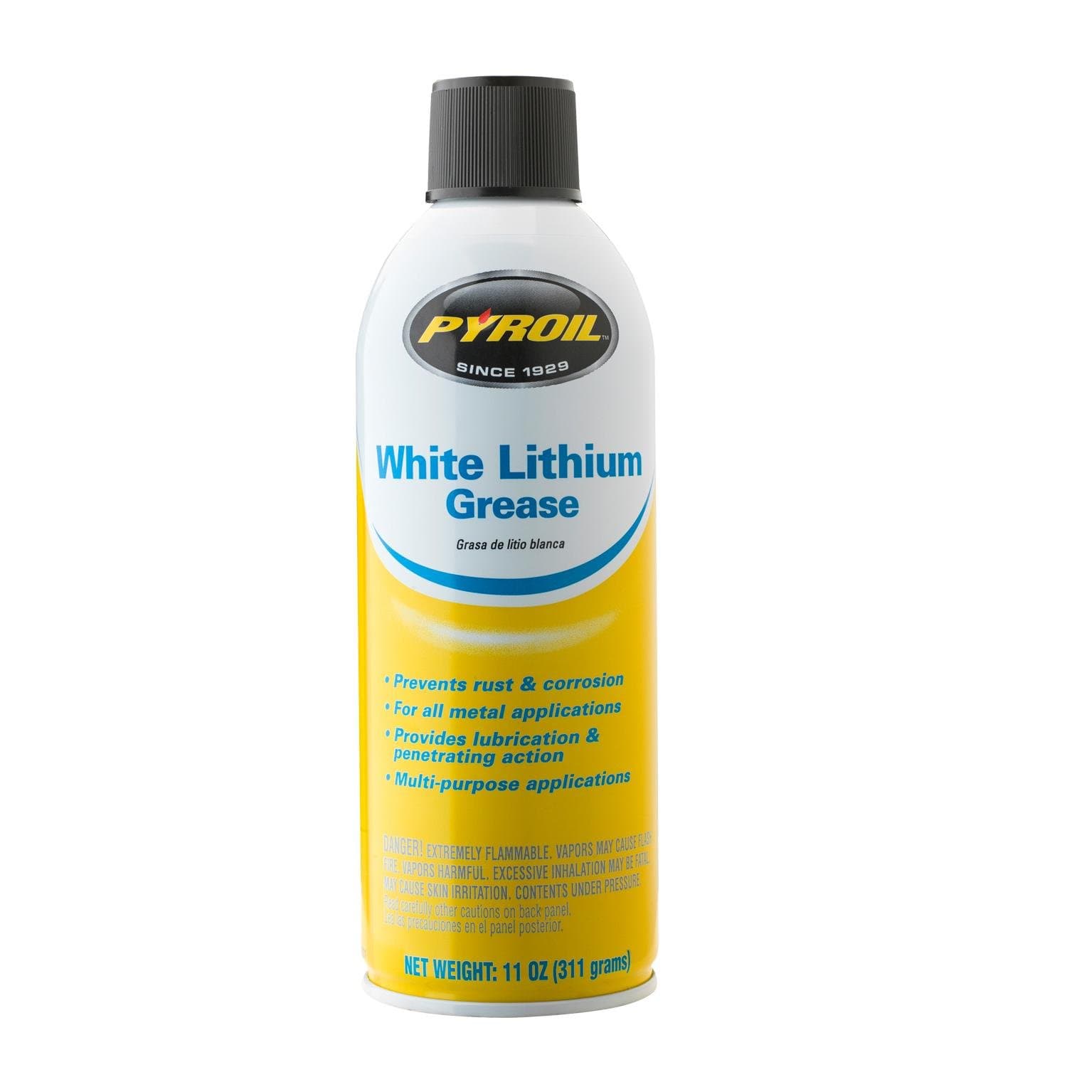Pyroil White Lithium Grease Aerosol - 11 oz.
