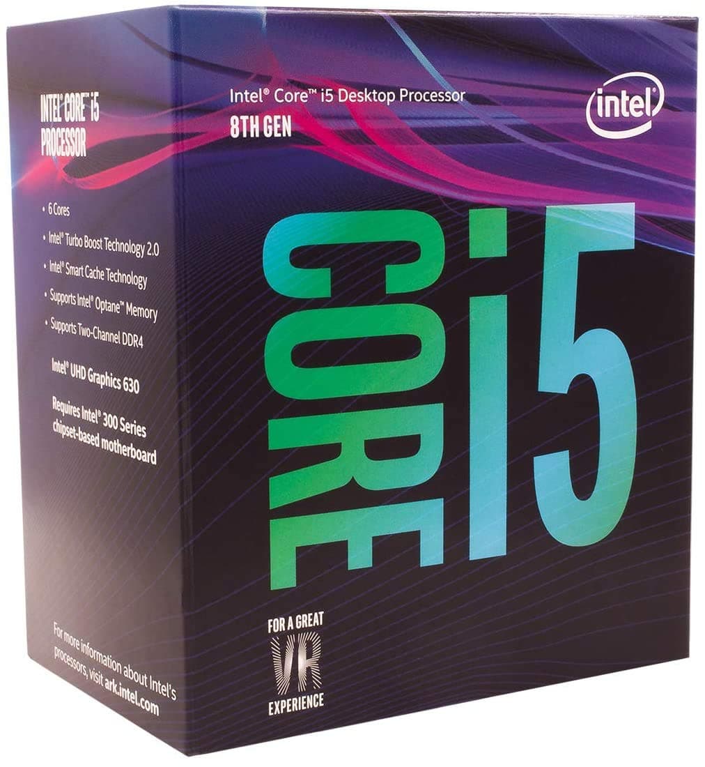 Intel Core i5-8400 Desktop Processor 6 Cores up to 4.0 GHz LGA 1151 300 Series 65W