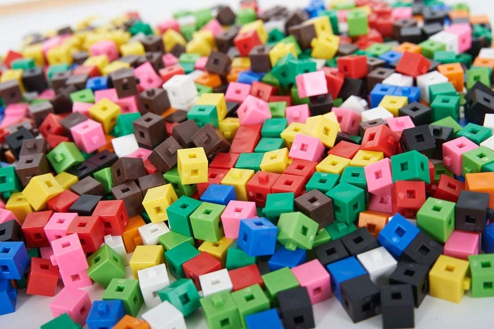 100 x 1cm Cubes - Counting Interlocking Snap Building Maths Home Early Learning