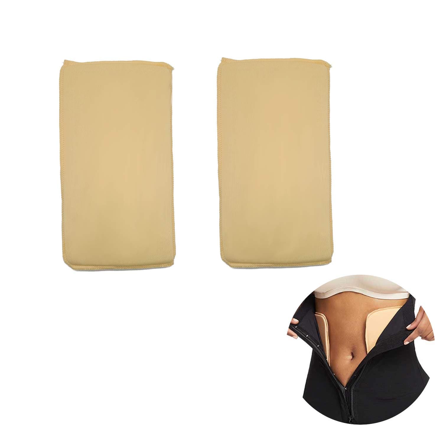 MedcoreLipo Abdominal Side Foam Pads. Use with Surgery Compression Garments Post Liposuction, Tummy Tuck, C-Section - Lateral Recovery Boards