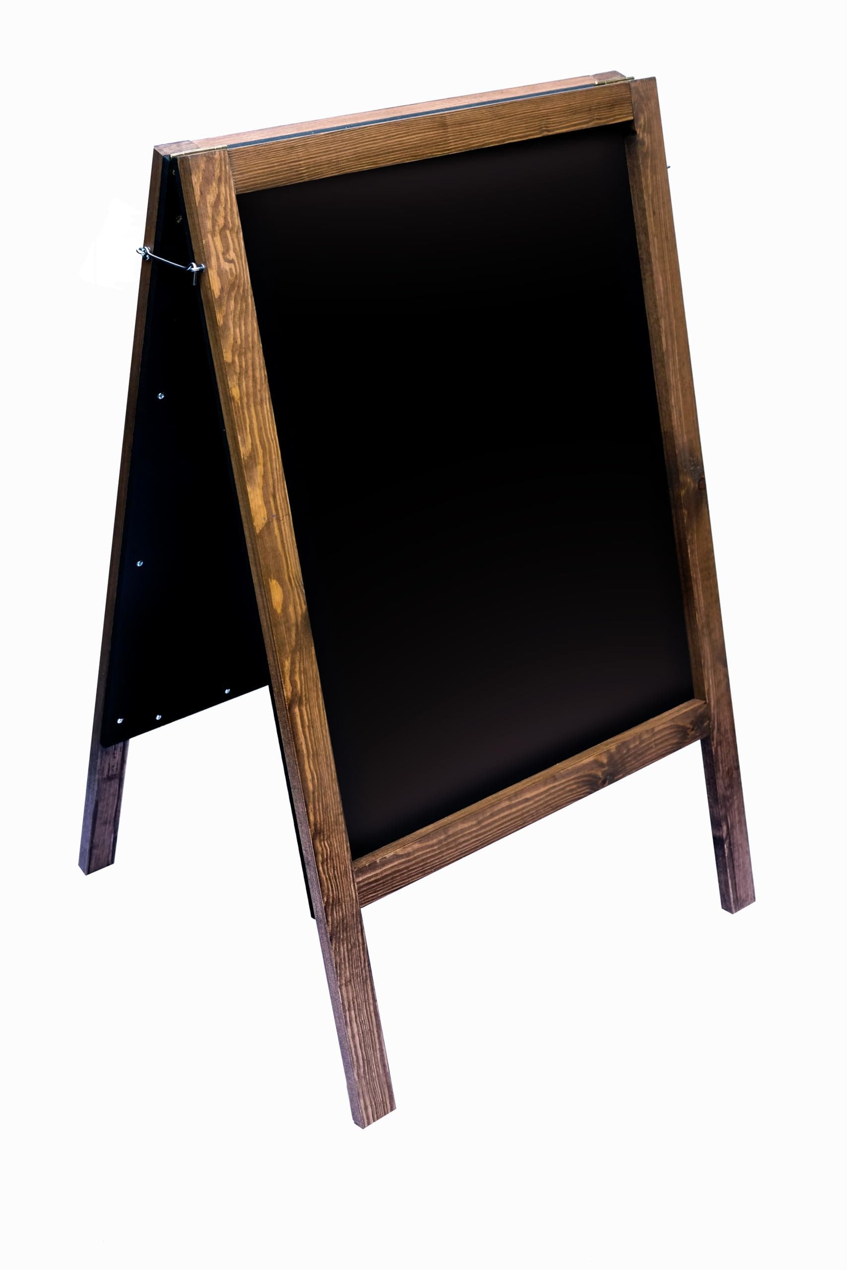 Large Heavy Duty Medium Oak A Frame Chalkboard/Blackboard. Fitted with Tough Melamine™ Hard Plastic, Non Porous Panels - Easy to Clean. 1000 x 610 for Chalk Markers and Chalk. Double Sided Sign.