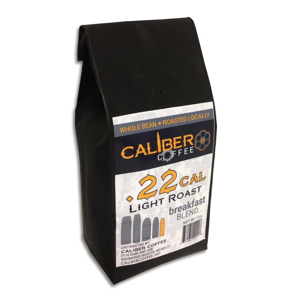 Caliber Coffee Whole Bean .22 Cal Breakfast Blend Caliber Coffee, 12 Ounce