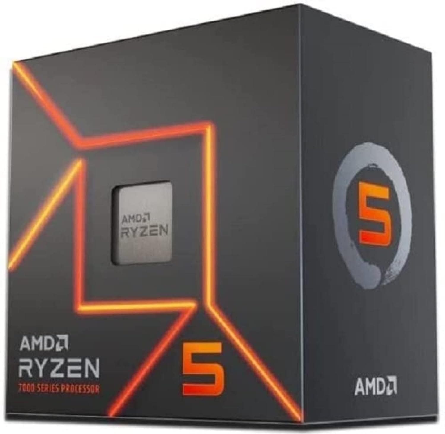 AMD Ryzen 5 7600 Desktop Processor (6-core/12-thread, 38MB cache, up to 5.1 GHz max boost) with AMD Wraith Stealth Cooler