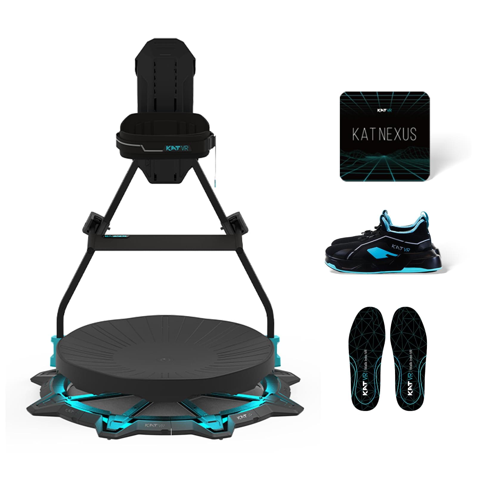 KAT Walk C2 Plus VR Treadmill – Full-Body Locomotion System with Foot Haptics – Compact 360° VR Platform for Gaming, Fitness, and Immersive Experiences US Size 11