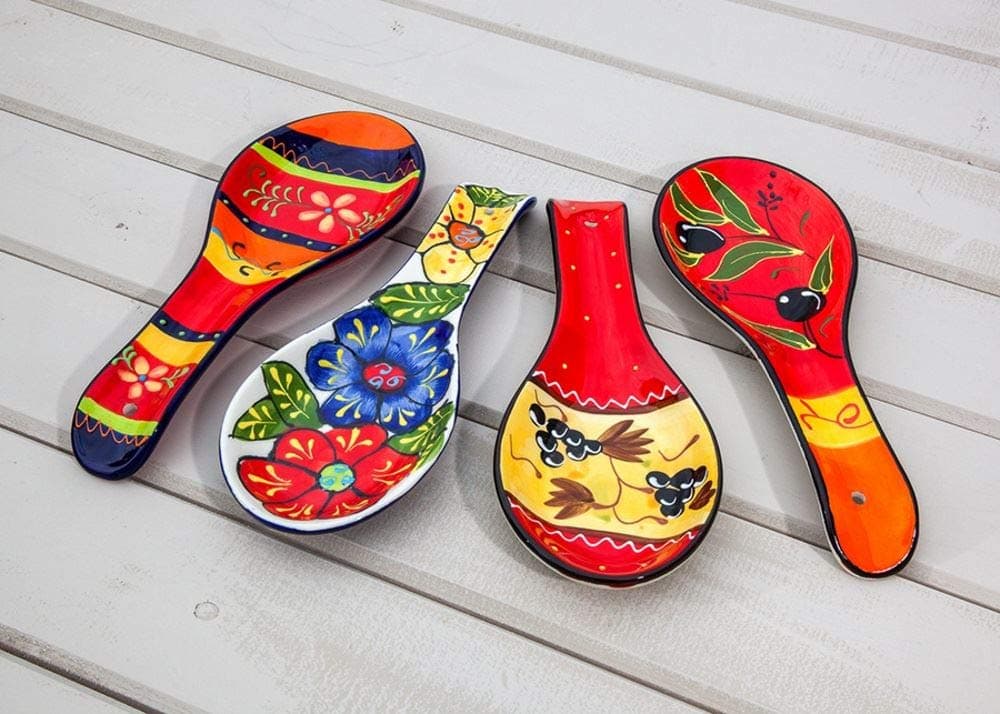 Divine Deli Hand Painted Spanish Single Spoon Rest