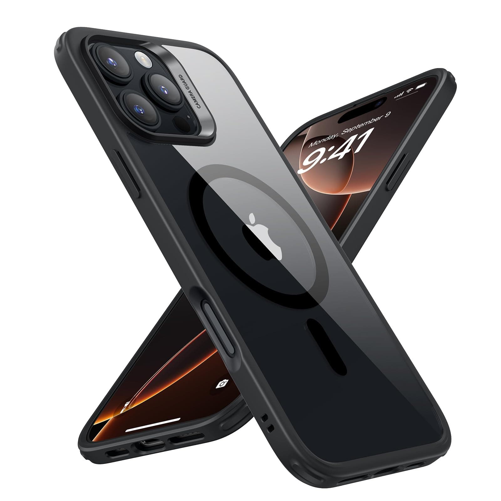 ESR for iPhone 16 Pro Max Case (4 in 1) Set, Translucent Matte Case with Screen Protector, Compatible with MagSafe, Military-Grade Protection, Classic Series, Frosted Black