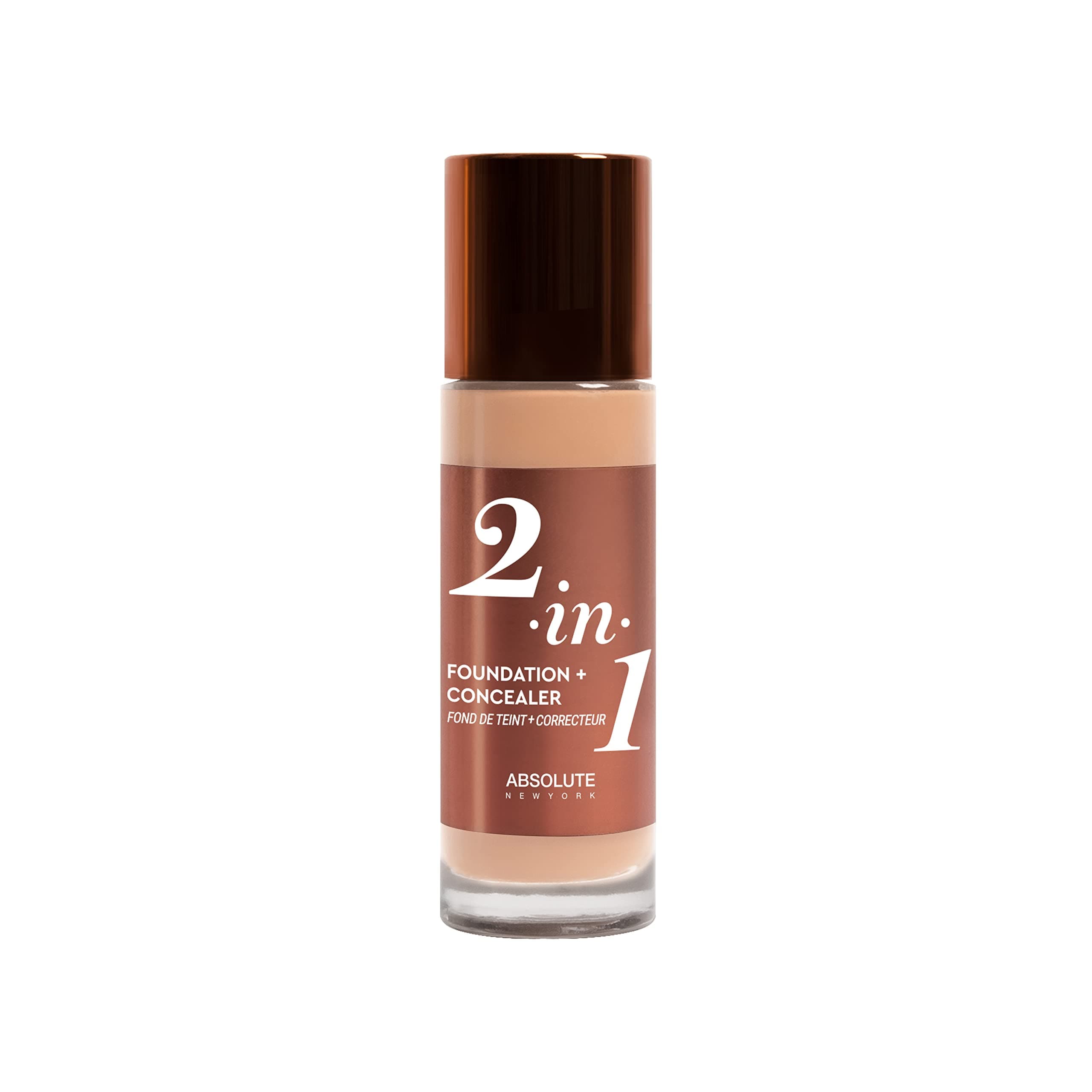 Absolute New York 2-in1 Foundation + Concealer (Neutral Shell, 1.41 fl oz pack of 1)