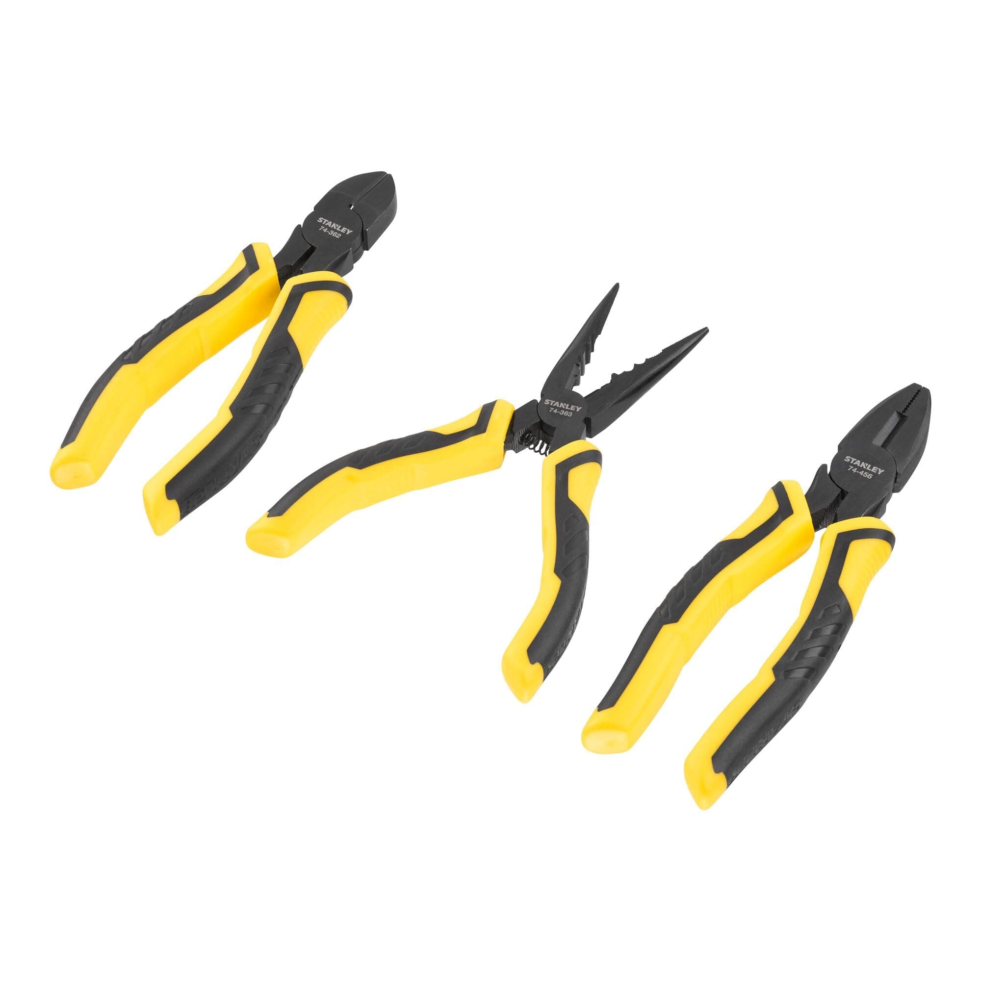 Tools STA075094 Control Grip Plier Set - Yellow/Black (3-Piece)