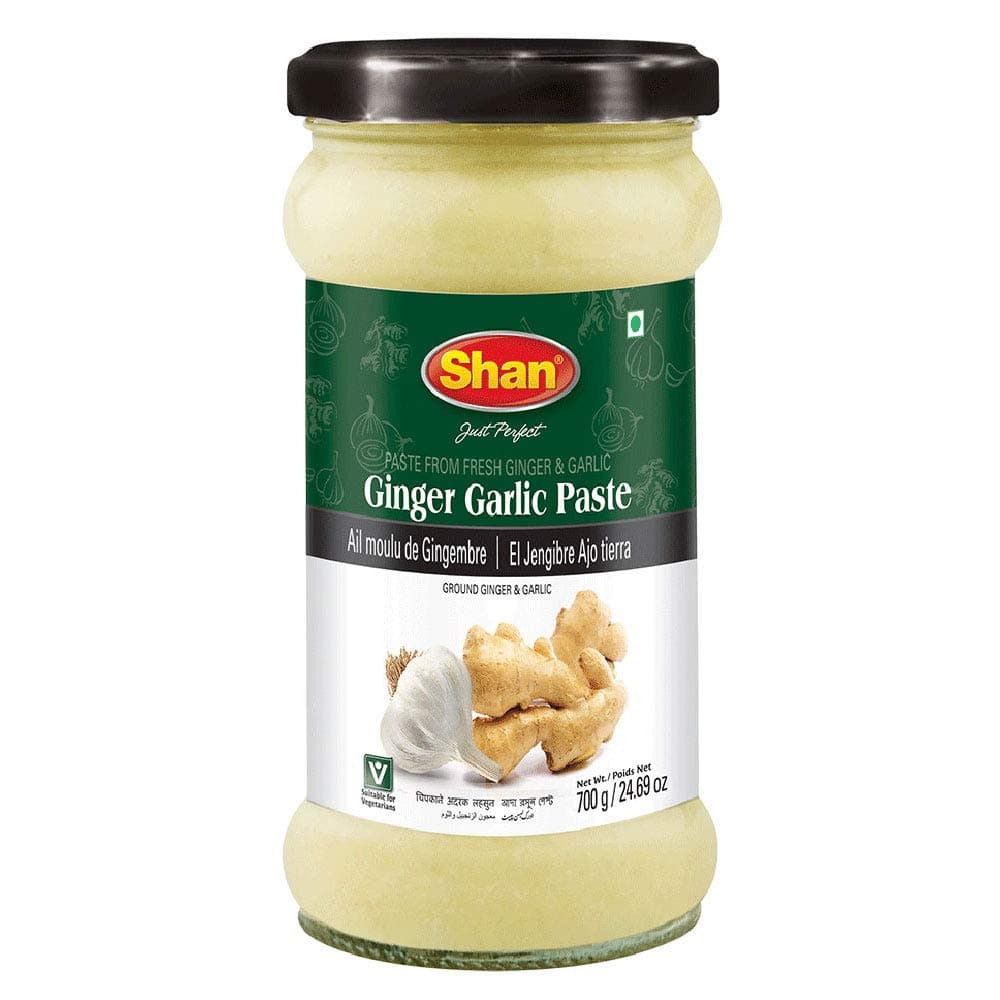 Ginger Garlic Paste, 24.69 oz (700g) - Authentic Taste from Fresh Ginger and Garlic in an Airtight Glass Jar - Vegan