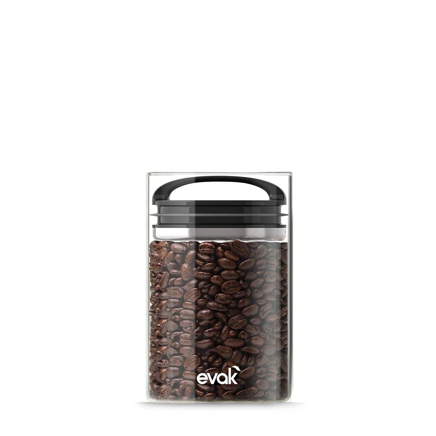 Prepara Evak Compact Glass Food Storage, Medium, Black