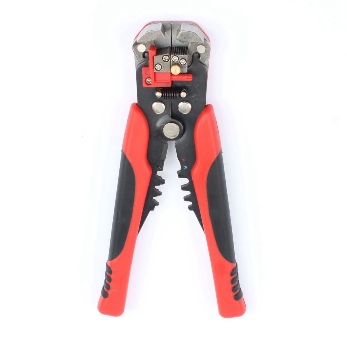 LUBAN Self-Adjusting Wire Stripper 8-Inch Cable Cutter Crimper , 3 in 1 Multi Pliers Wire Stripping Tool AWG 10-24(0.2~6.0mm²)(HS-D1 Red)