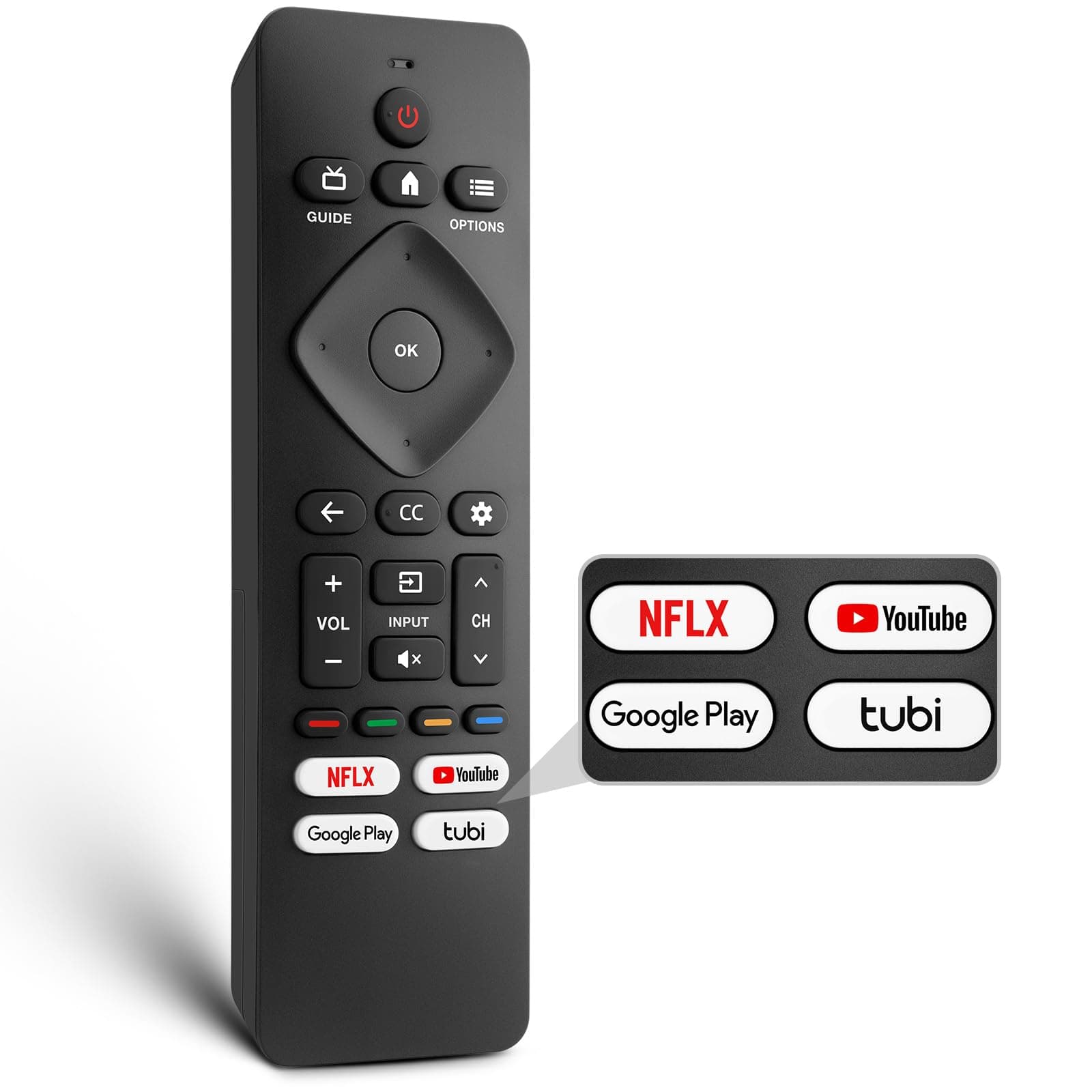 LOUTOC Replacement-for-Philips-Smart-TV-Remote-Control, Universal Smart Remote for Philips Android/Google TV