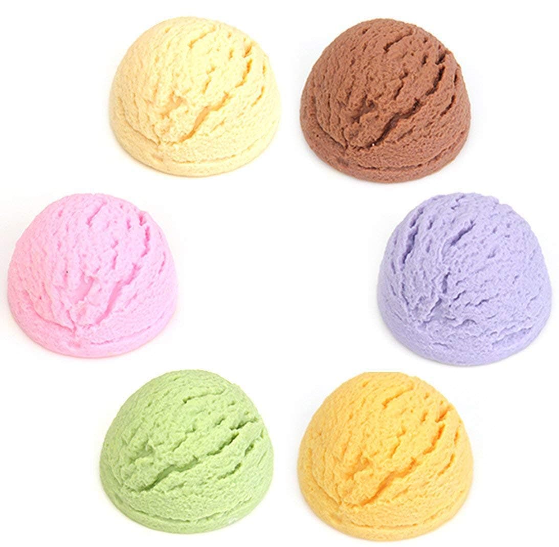 Nice purchase Artificial Ice Cream Scoops Realistic Simulation Imitation Fake Food Desserts Replica Fake Ice Cream Model for Home Shops Staging Decoration Display Props (C)
