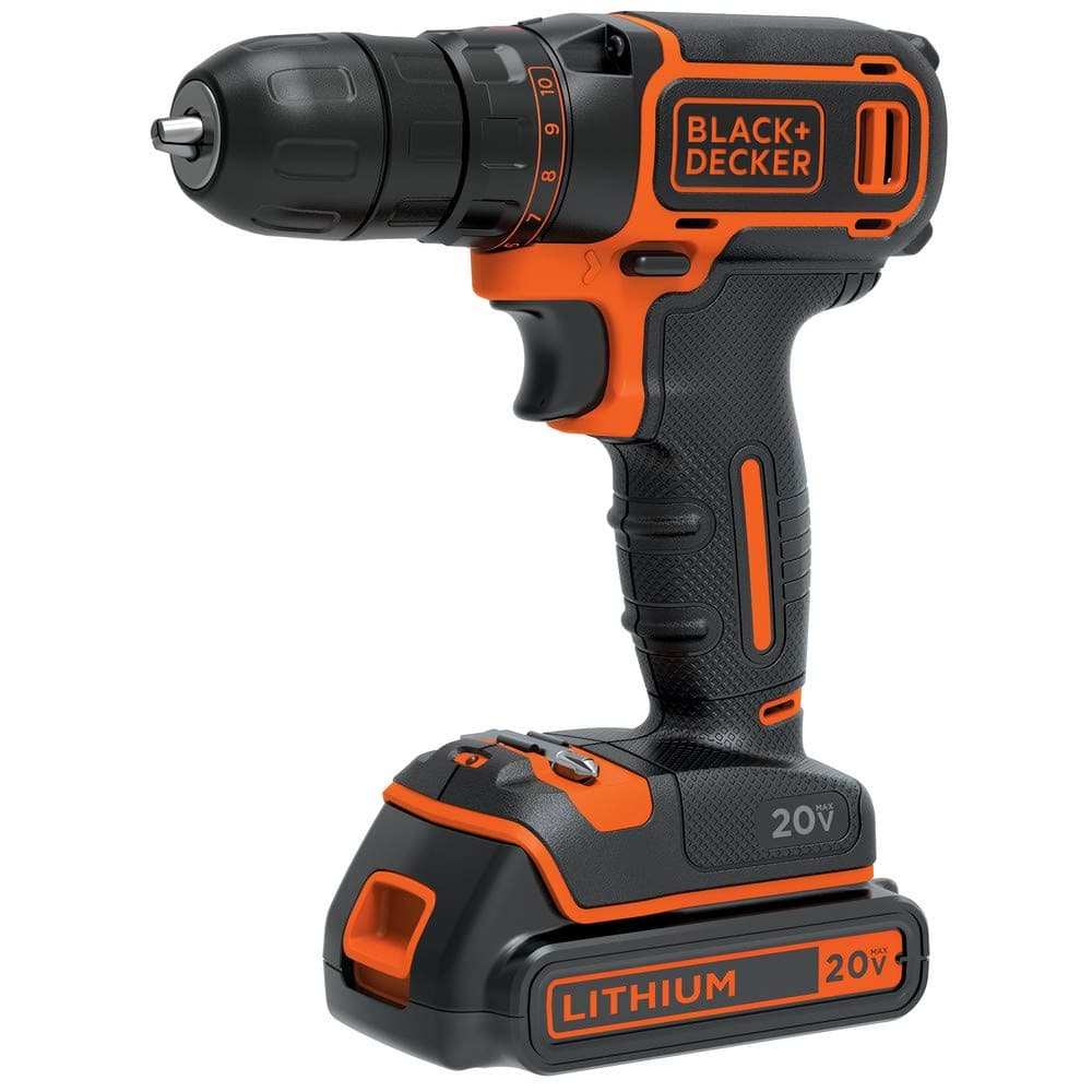 20V MAX Cordless Drill/Driver Kit with Battery, Charger, and Double Ended Bit (BDCDD120C)