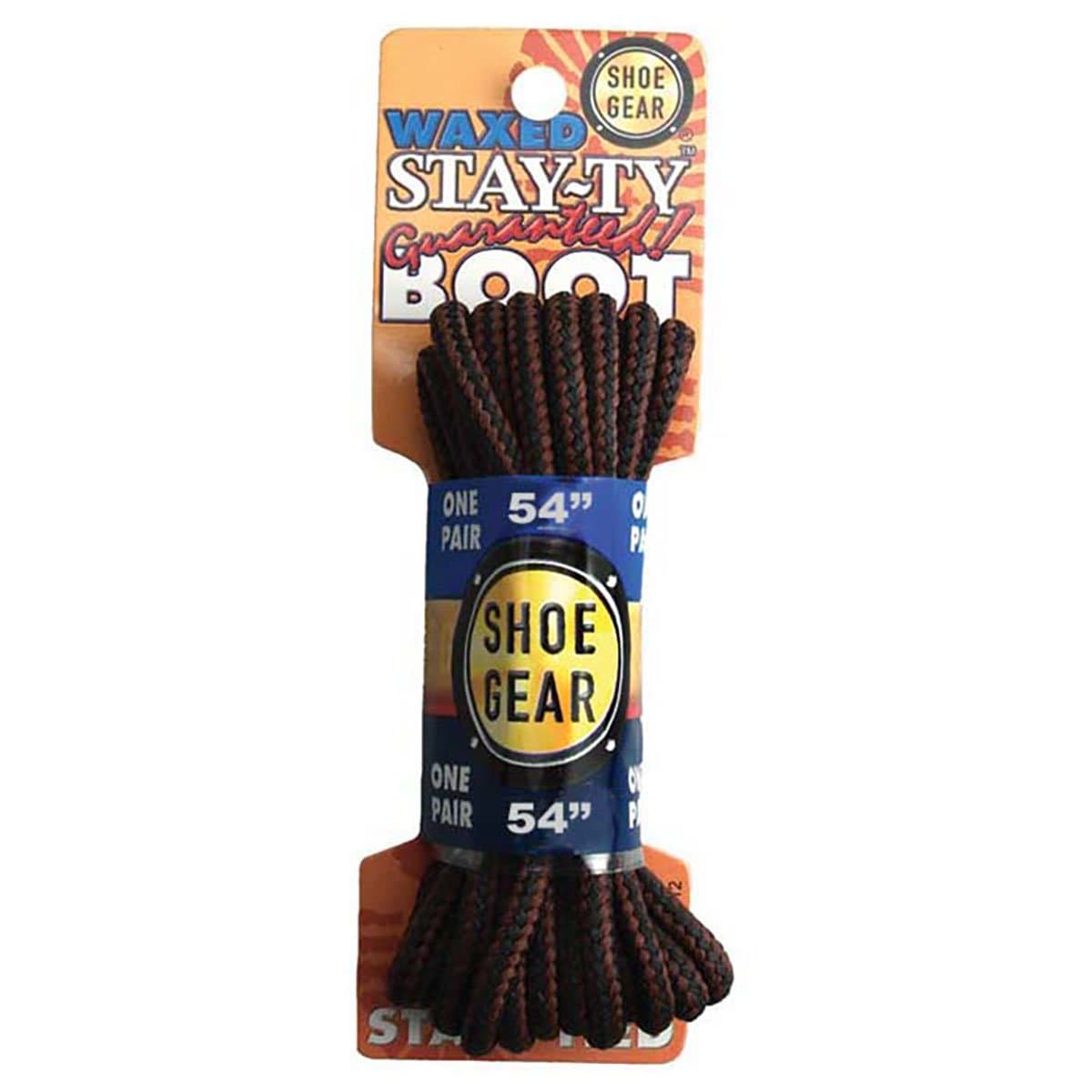 Stay-Ty Waxed Boot Lace, 54" Brown