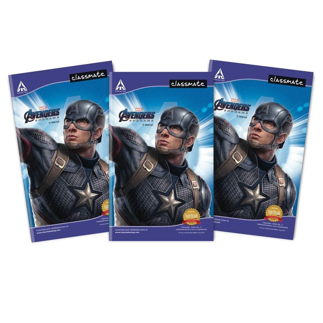 Classmate Long Book | 172 Pages | Single Line | 27.2cm x 16.7cm | Pack of 3 | Ruled Notebook for School Students (Assorted)