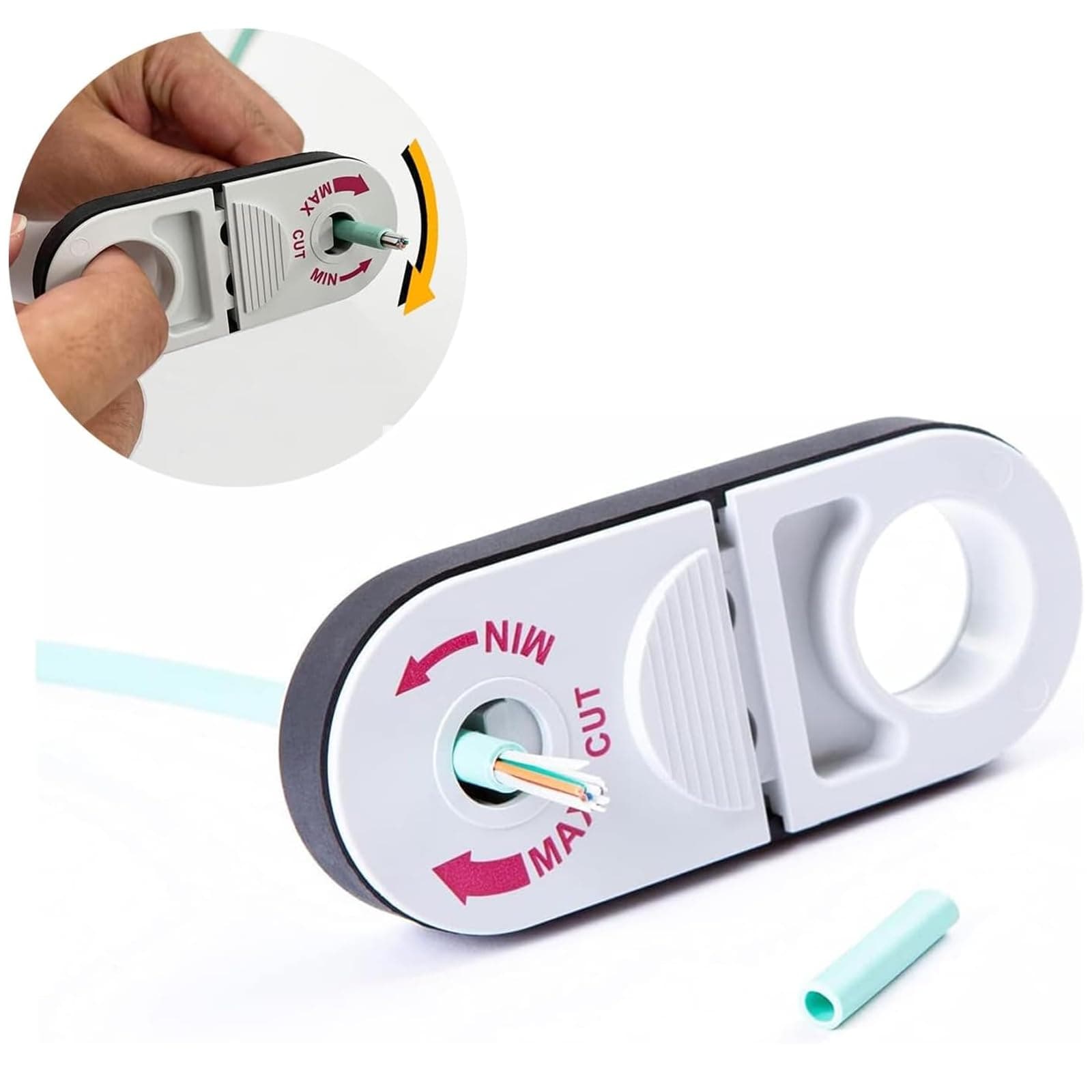 Universal Network Wire Stripping Tool for Cat5e, Cat 6, Cat 6a, Cat7, Cat 8 - Professional Coaxial Cable Stripper, and Cutters - Utp, STP, Sftp Pocket Cable Stripper Tool(White)